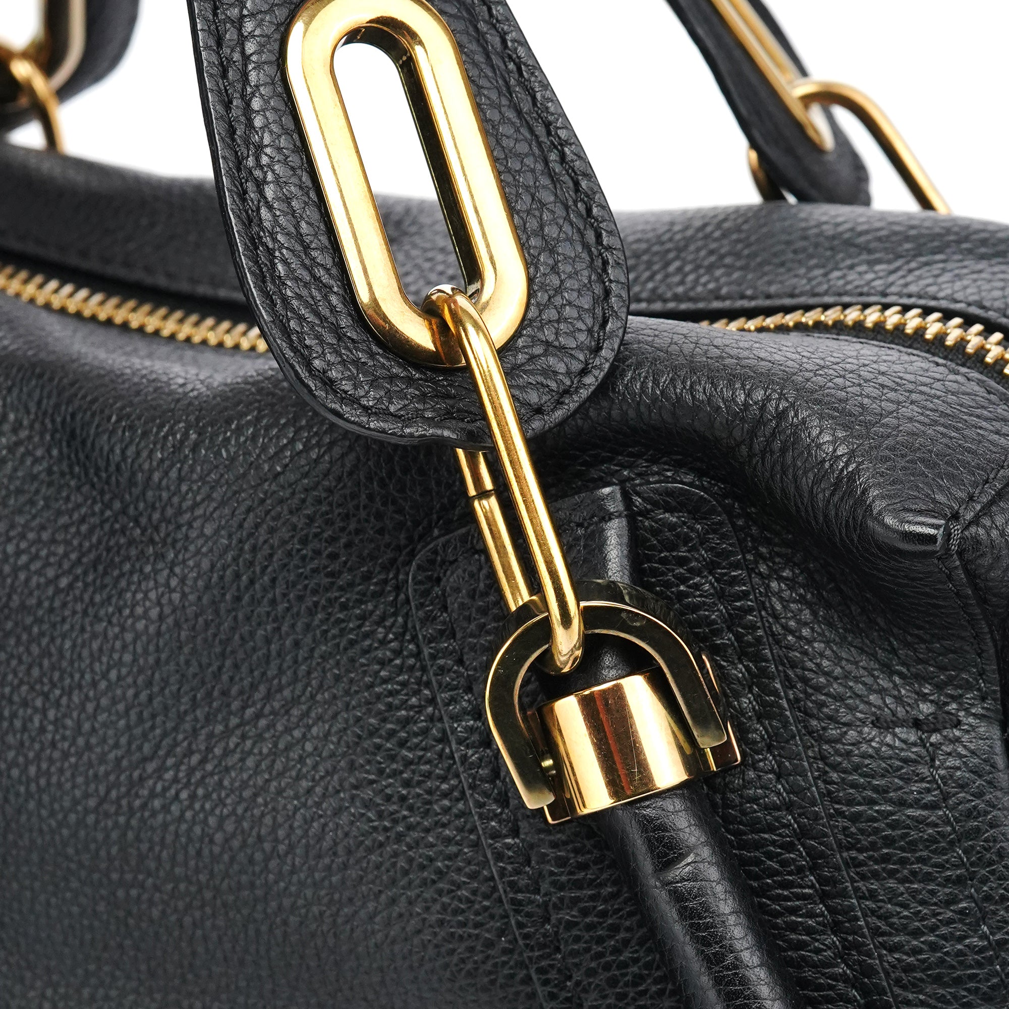 Black Leather Paraty 2-Way Bag