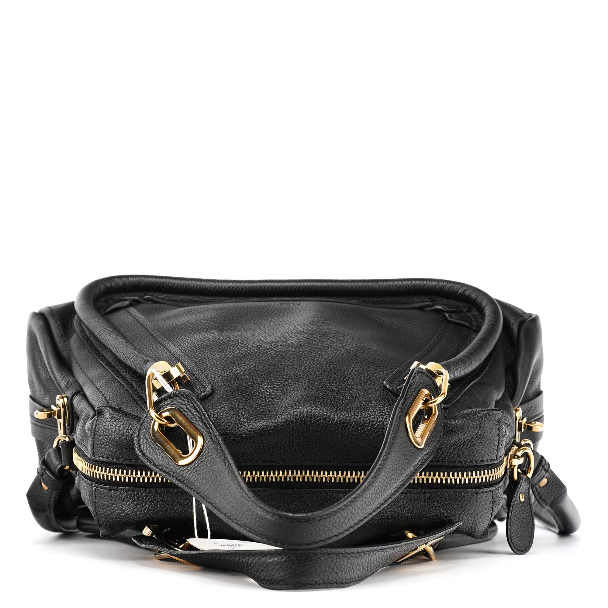 Black Leather Paraty 2-Way Bag