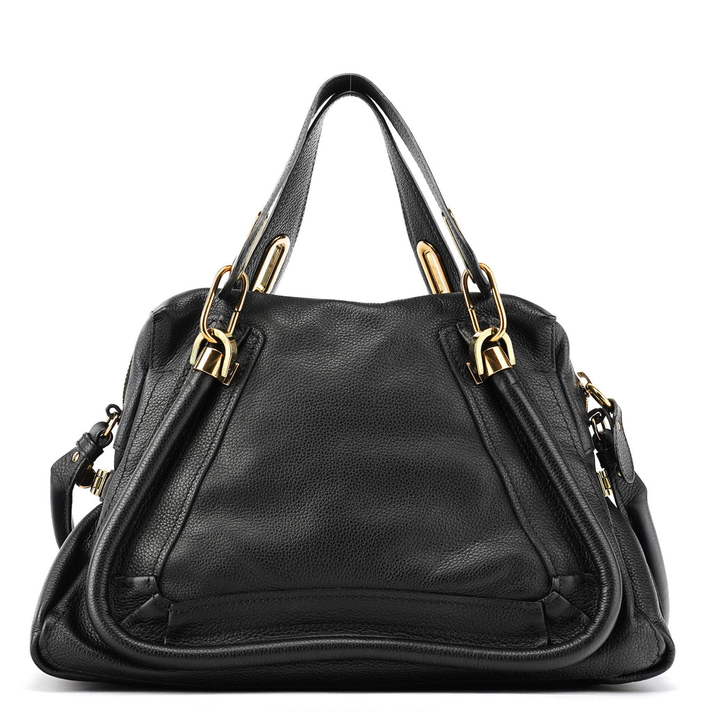 Black Leather Paraty 2-Way Bag