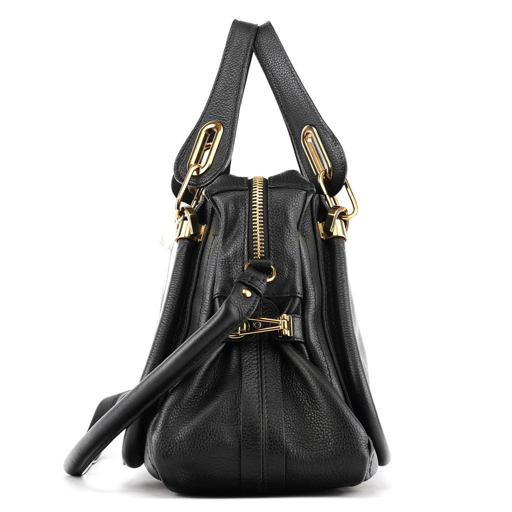 Black Leather Paraty 2-Way Bag