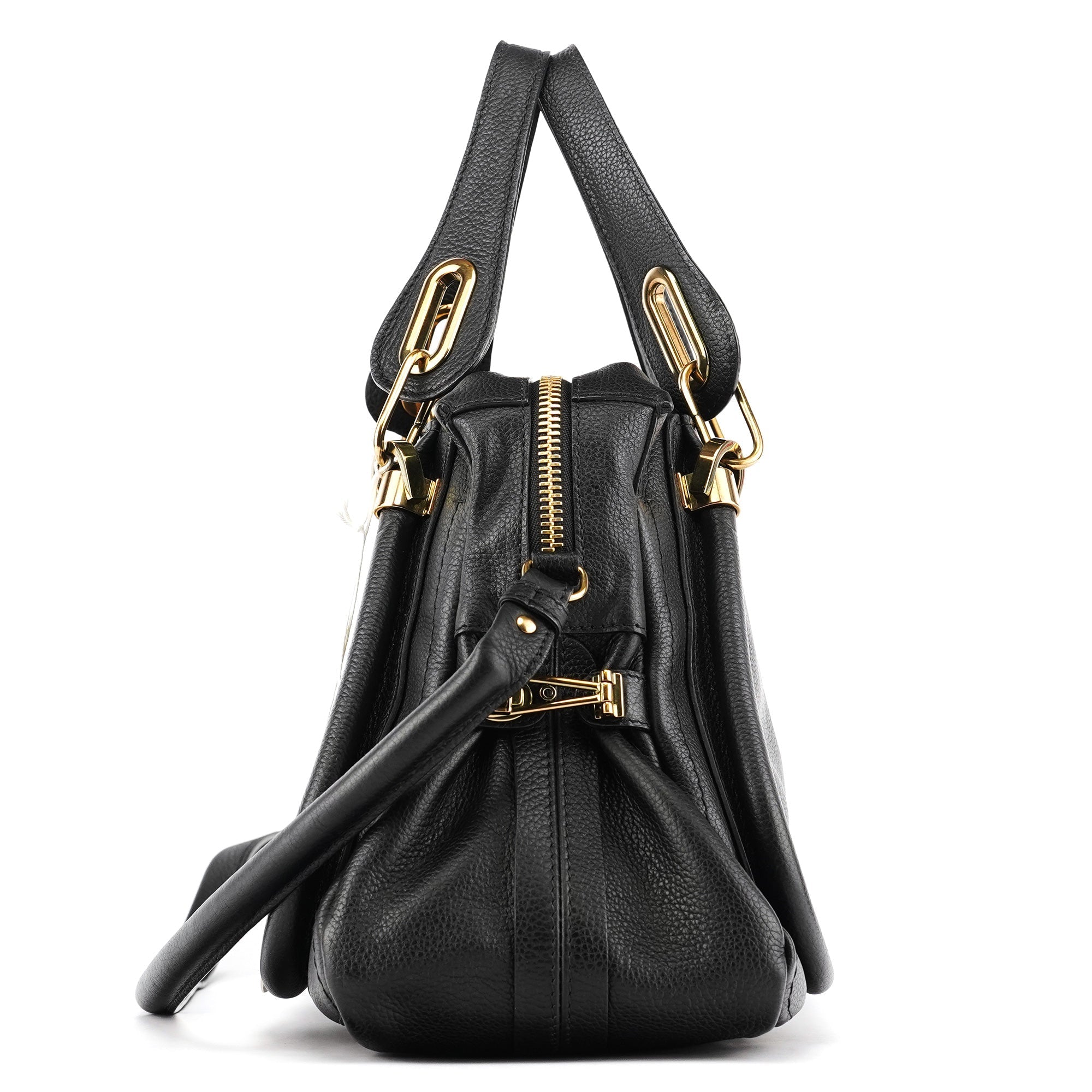 Black Leather Paraty 2-Way Bag