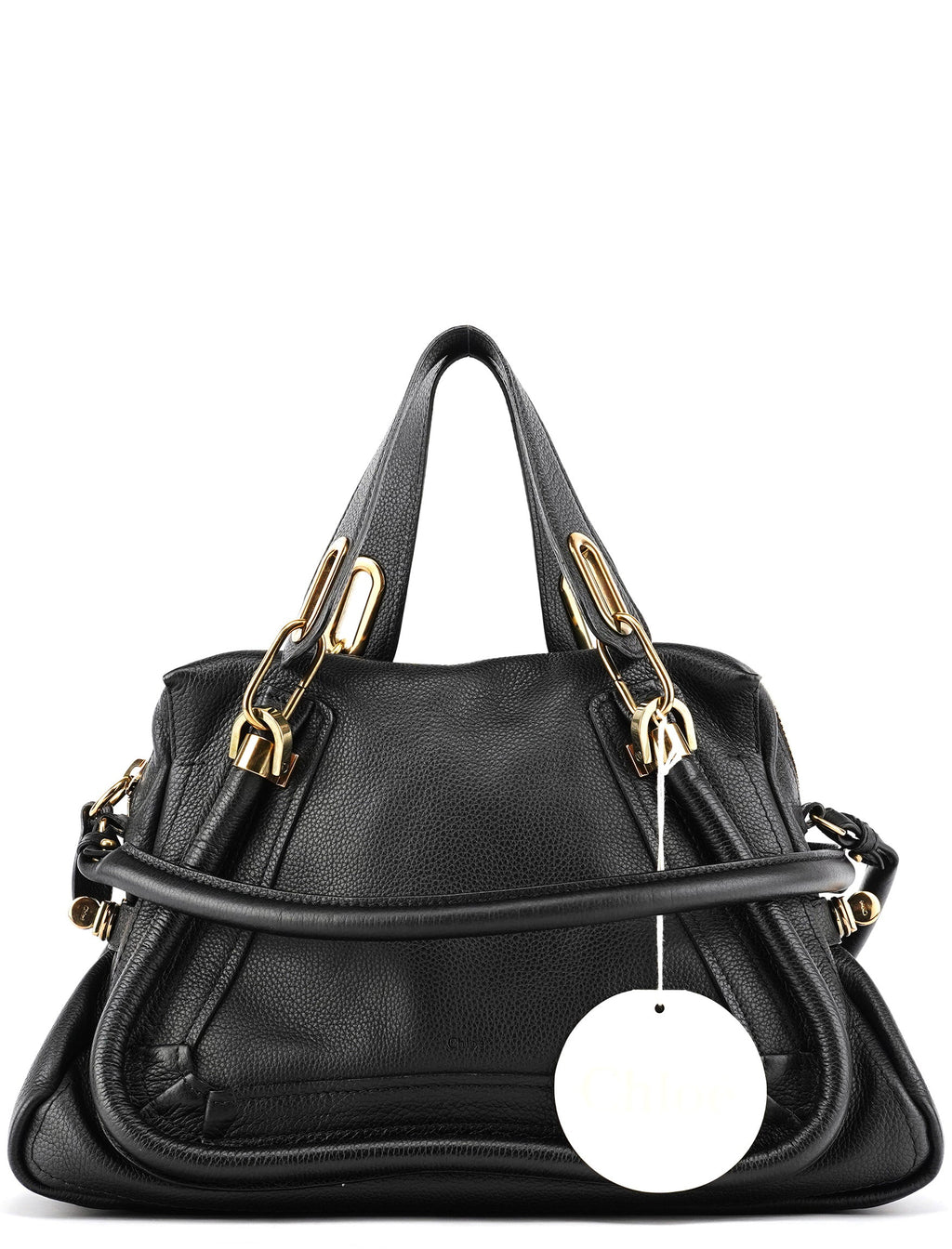 Black Leather Paraty 2-Way Bag
