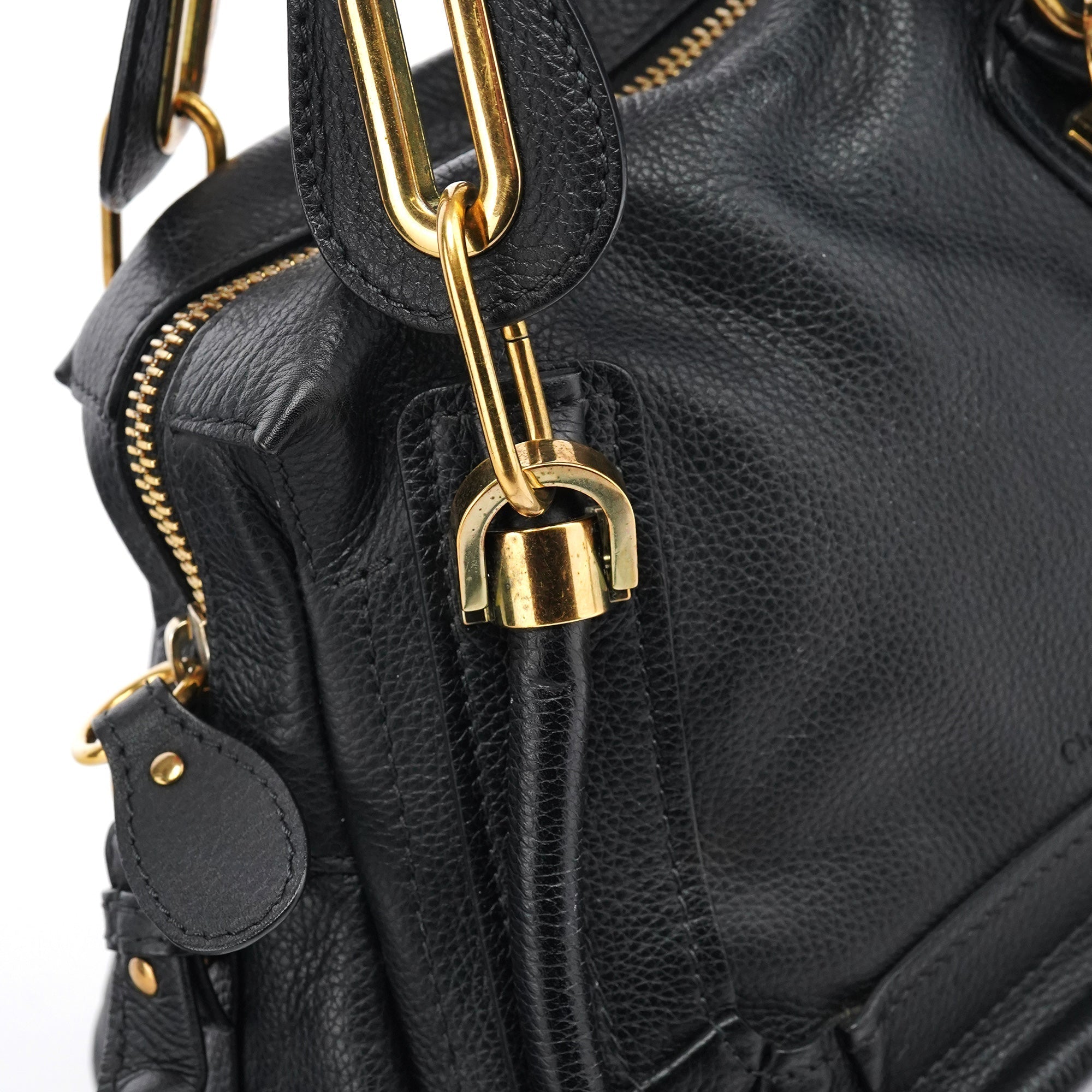 Black Leather Paraty 2-Way Bag