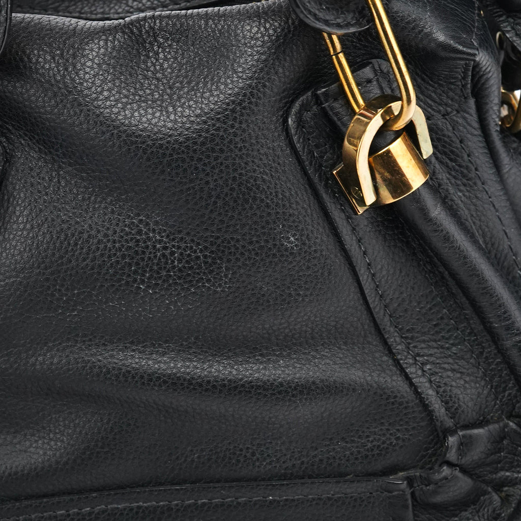 Black Leather Paraty 2-Way Bag