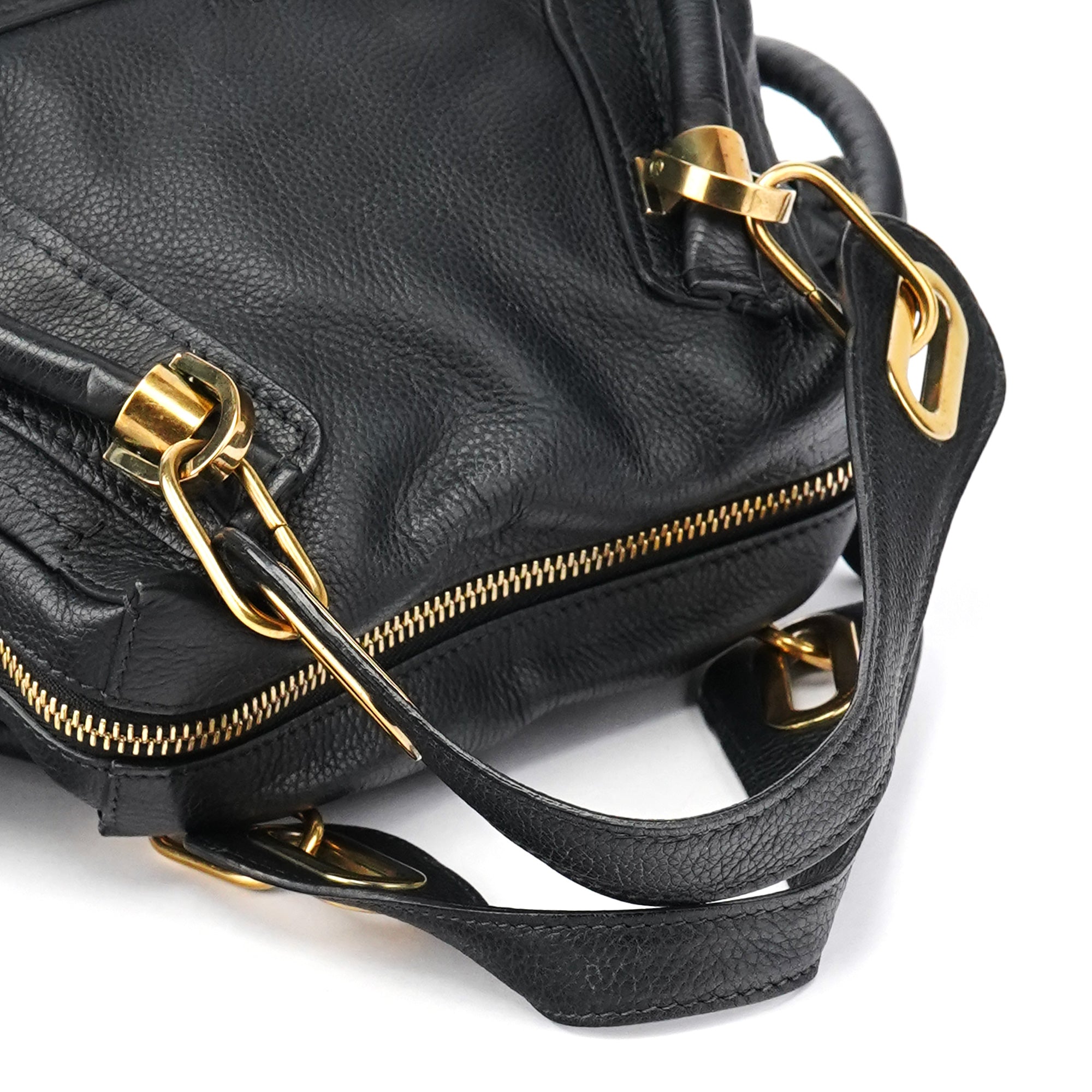 Black Leather Paraty 2-Way Bag