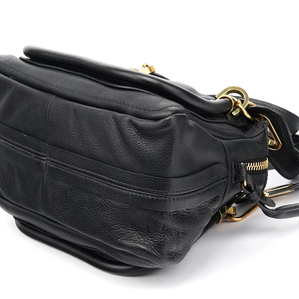 Black Leather Paraty 2-Way Bag