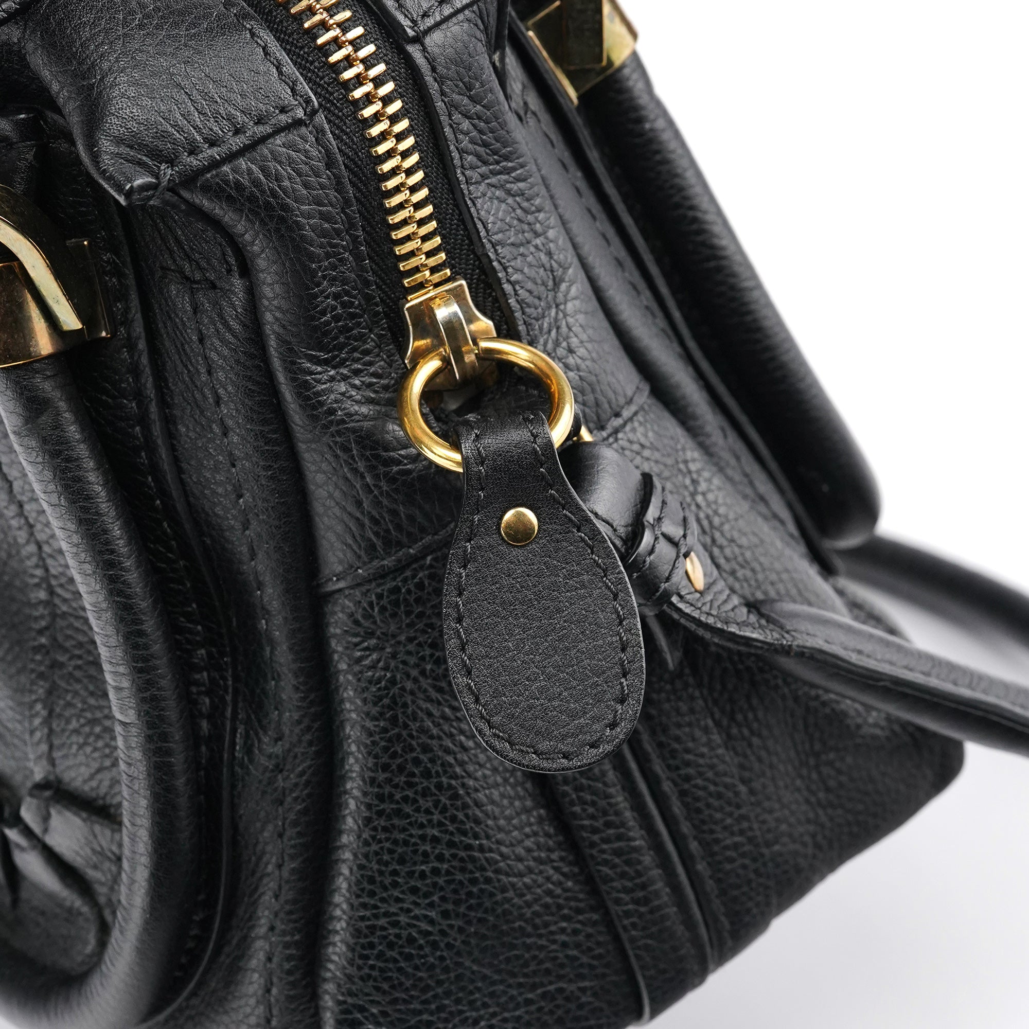 Black Leather Paraty 2-Way Bag