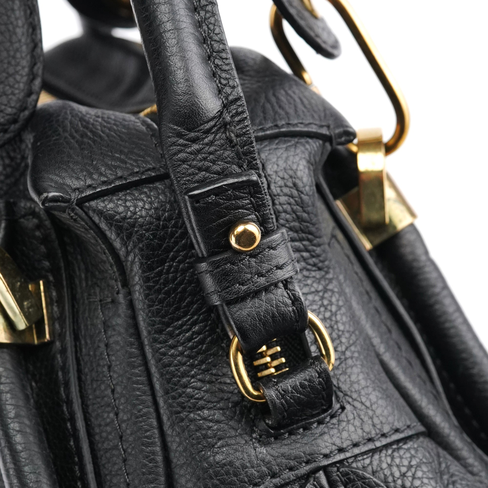 Black Leather Paraty 2-Way Bag