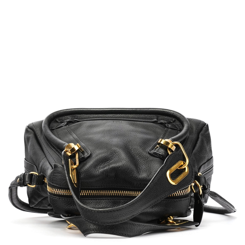 Black Leather Paraty 2-Way Bag