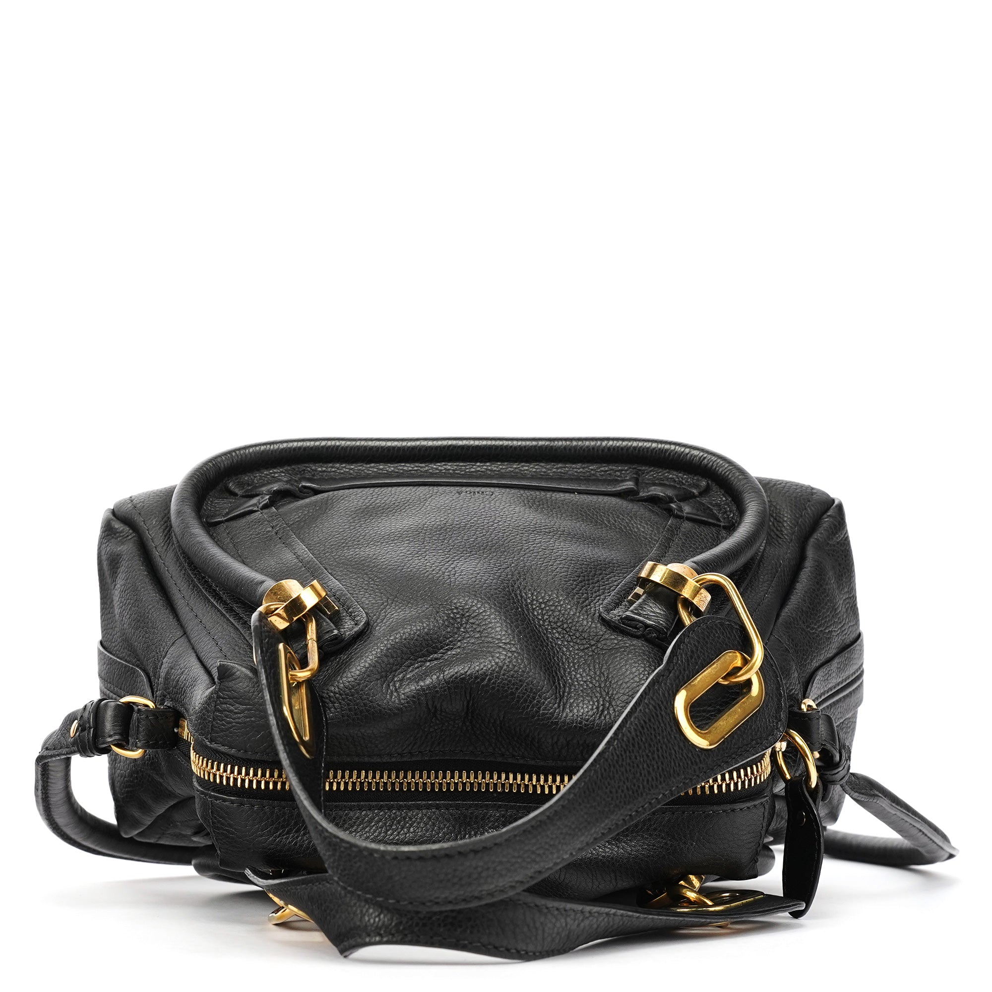 Black Leather Paraty 2-Way Bag