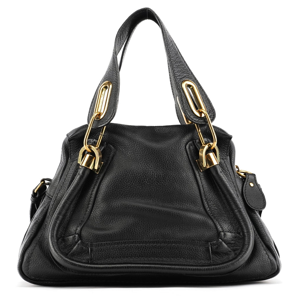 Black Leather Paraty 2-Way Bag