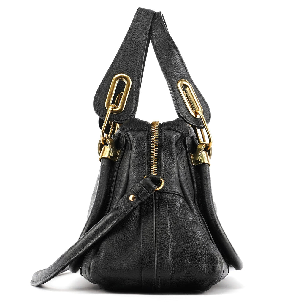 Black Leather Paraty 2-Way Bag