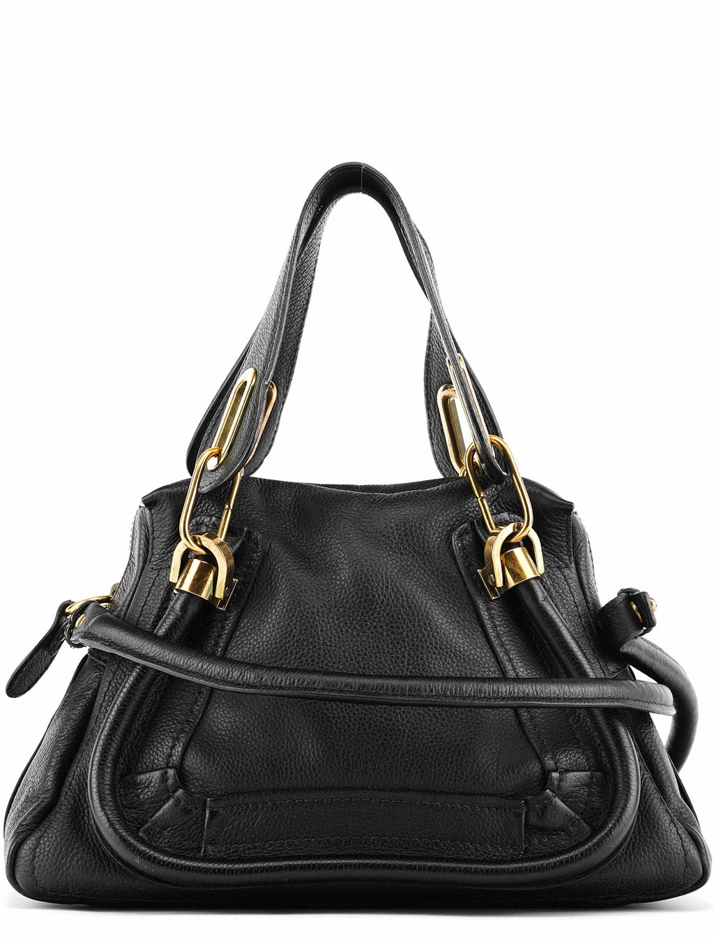 Black Leather Paraty 2-Way Bag