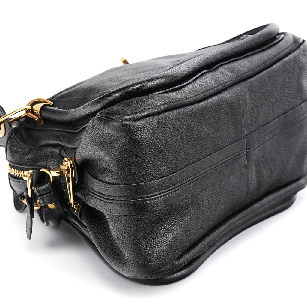 Black Leather Paraty 2-Way Bag