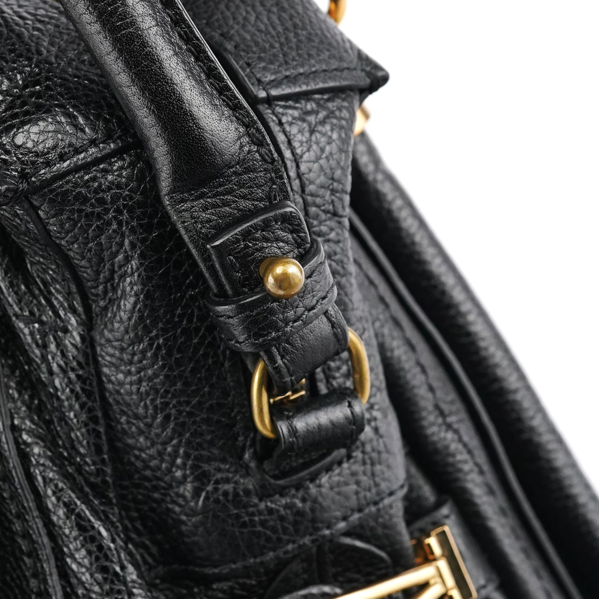 Black Leather Paraty 2-Way Bag