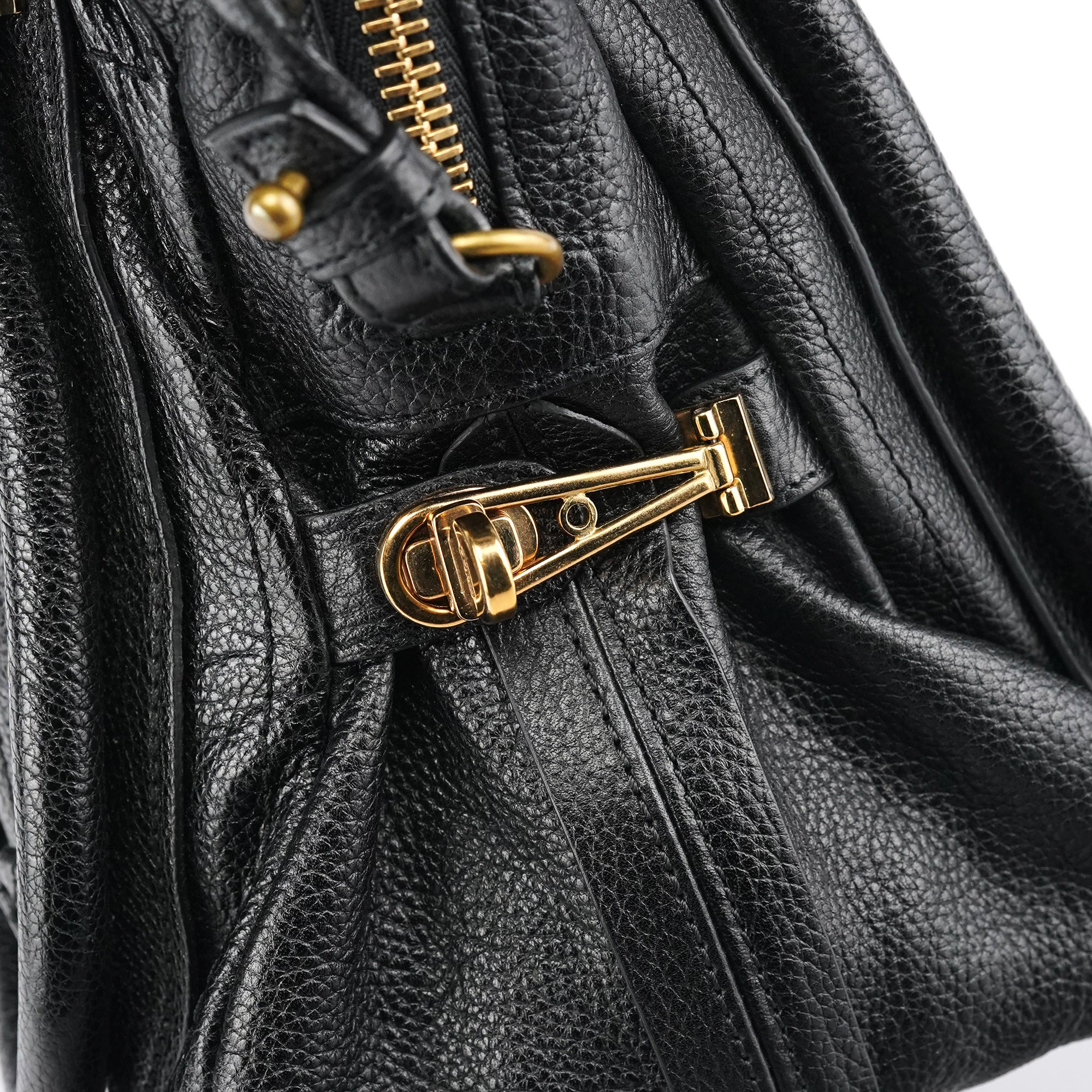Black Leather Paraty 2-Way Bag