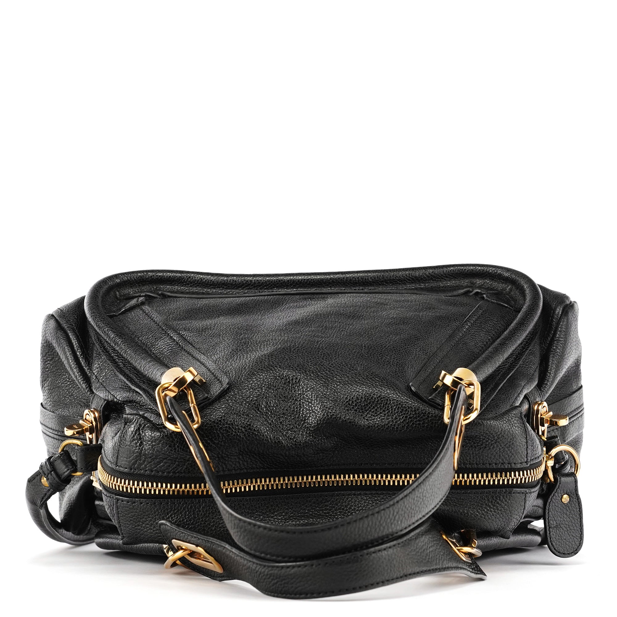 Black Leather Paraty 2-Way Bag