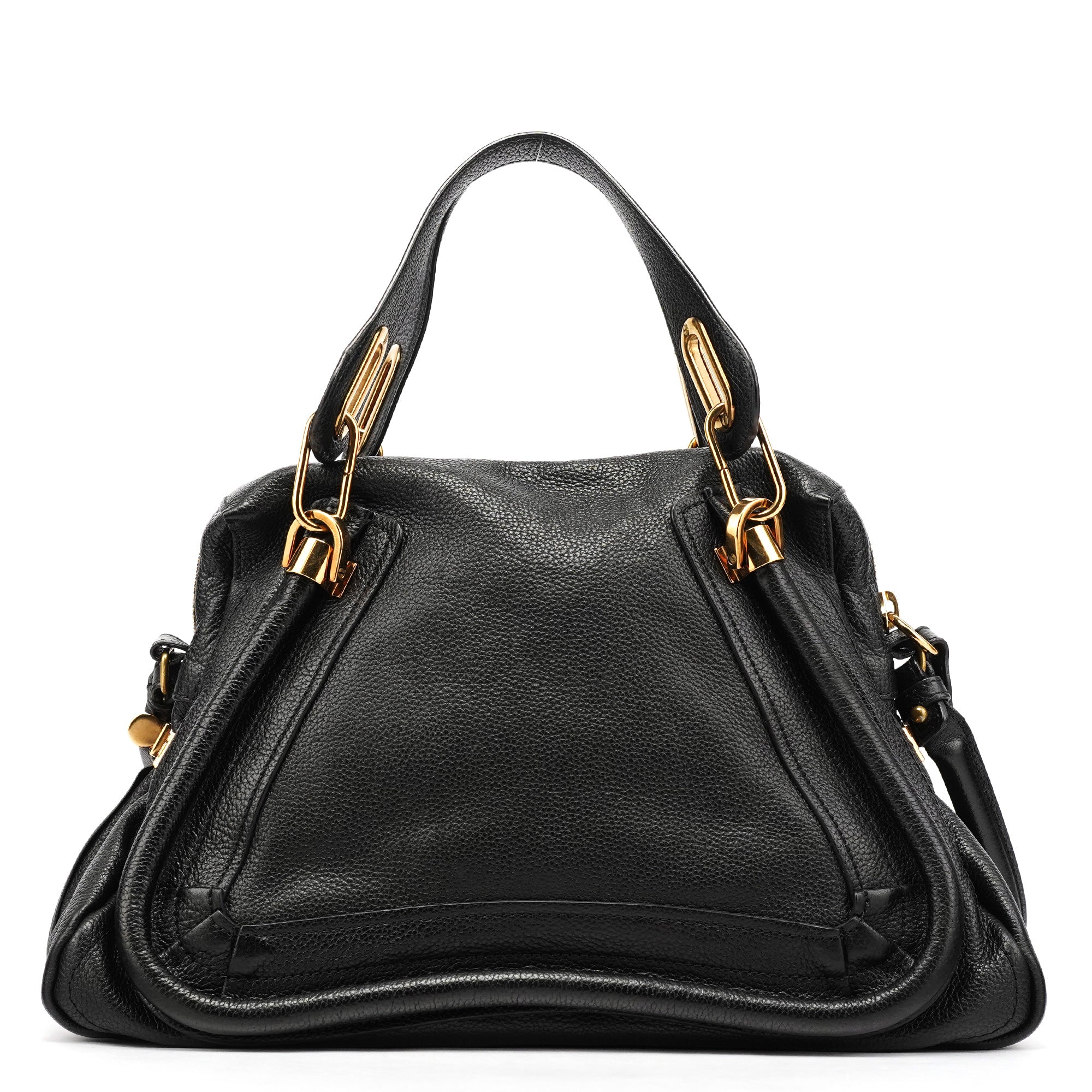 Black Leather Paraty 2-Way Bag