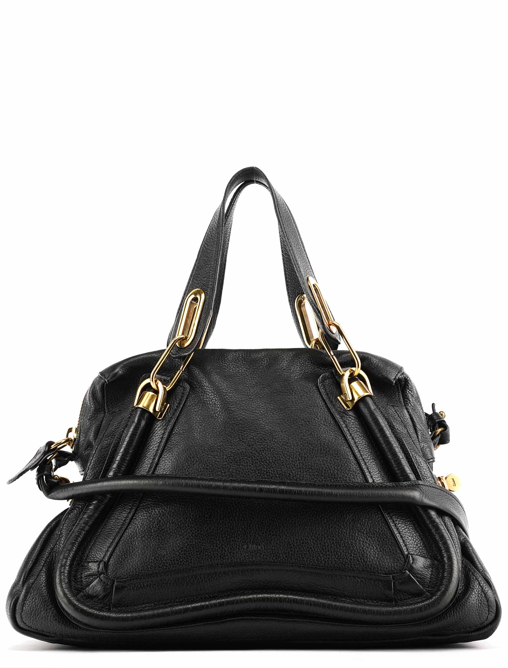 Black Leather Paraty 2-Way Bag