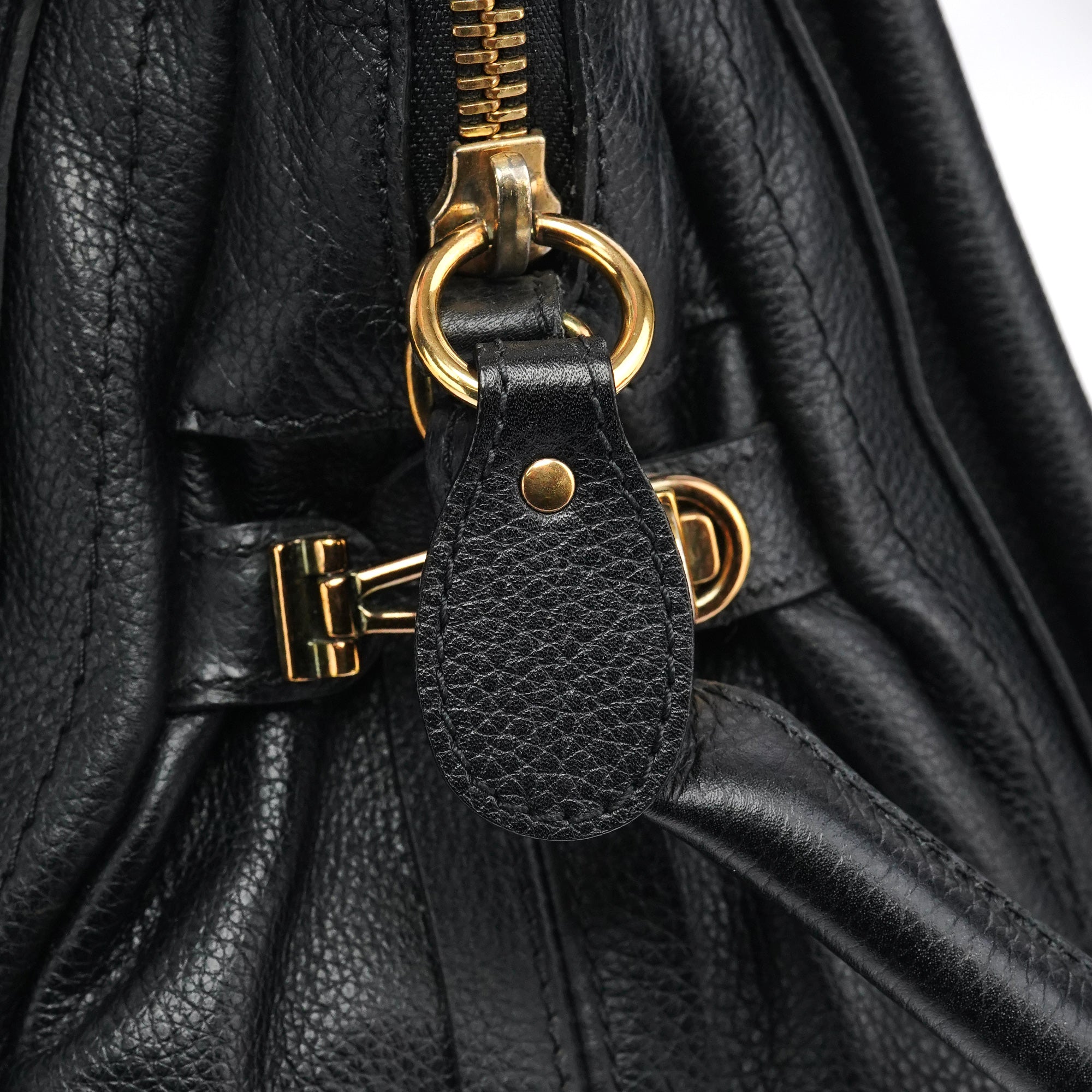 Black Leather Paraty 2-Way Bag