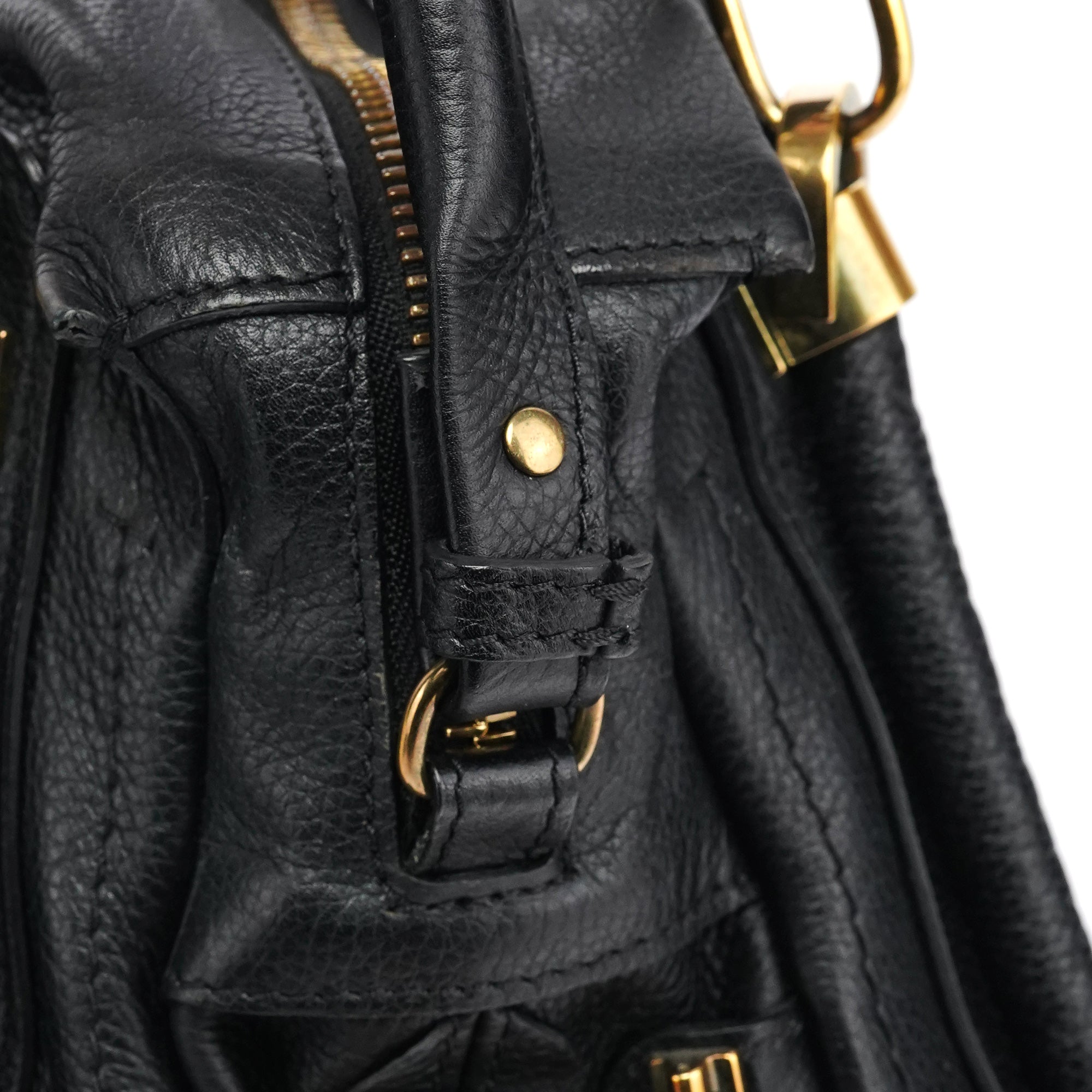 Black Leather Paraty 2-Way Bag