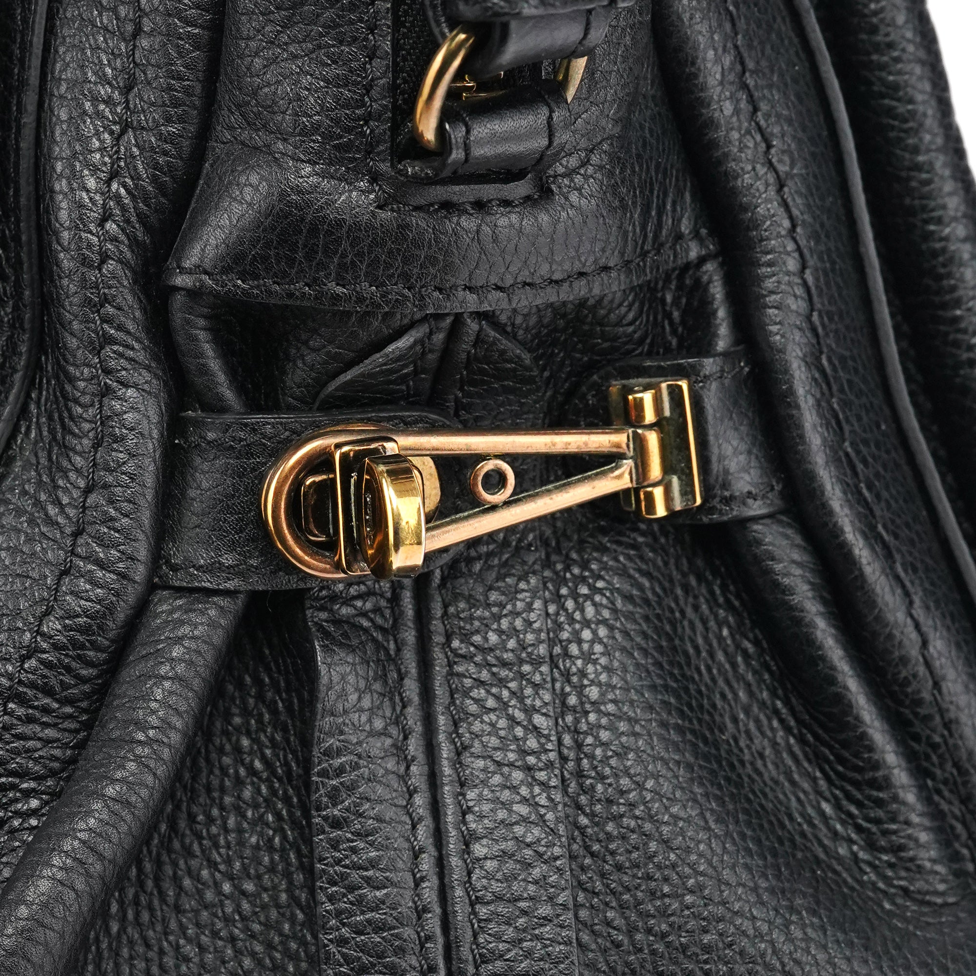 Black Leather Paraty 2-Way Bag