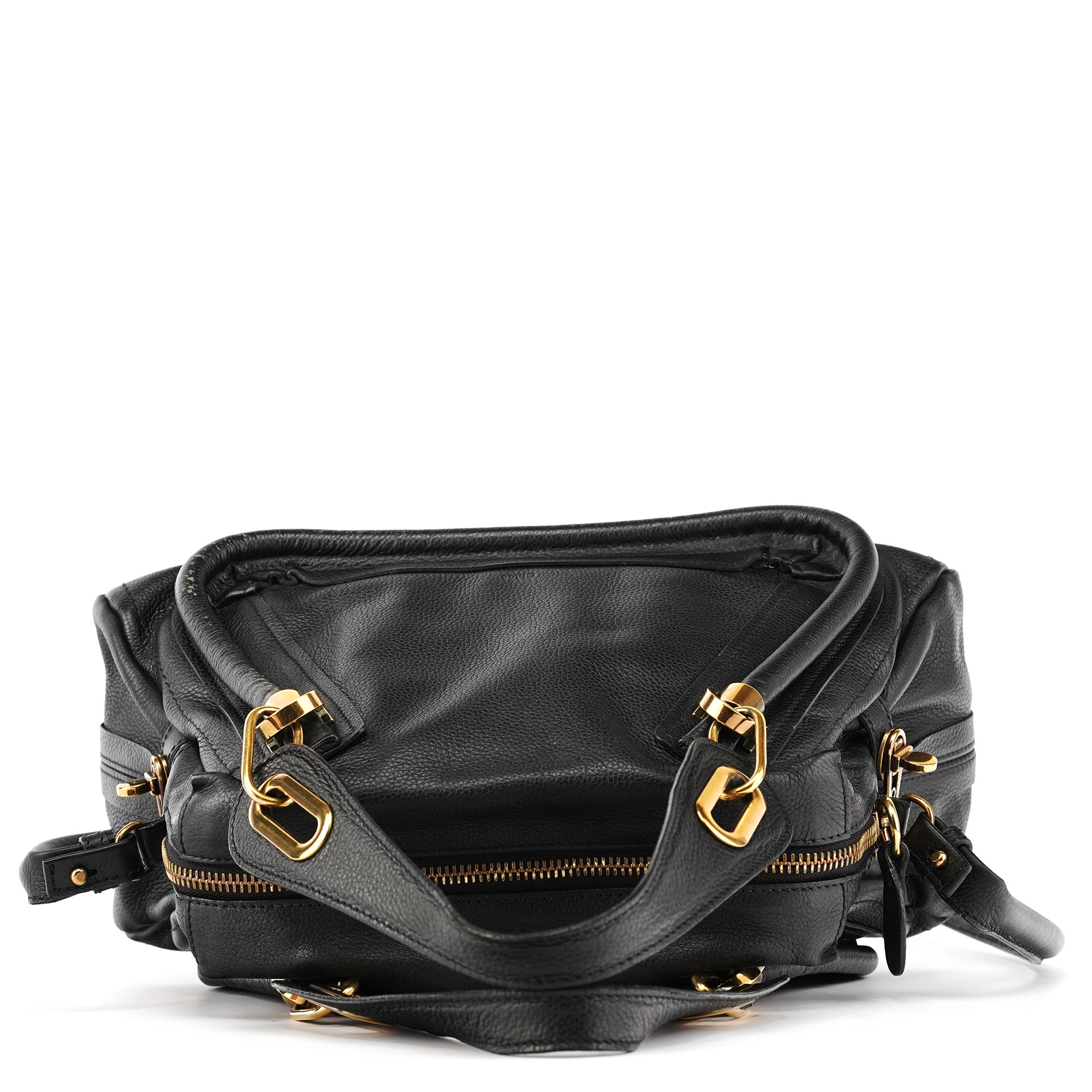 Black Leather Paraty 2-Way Bag