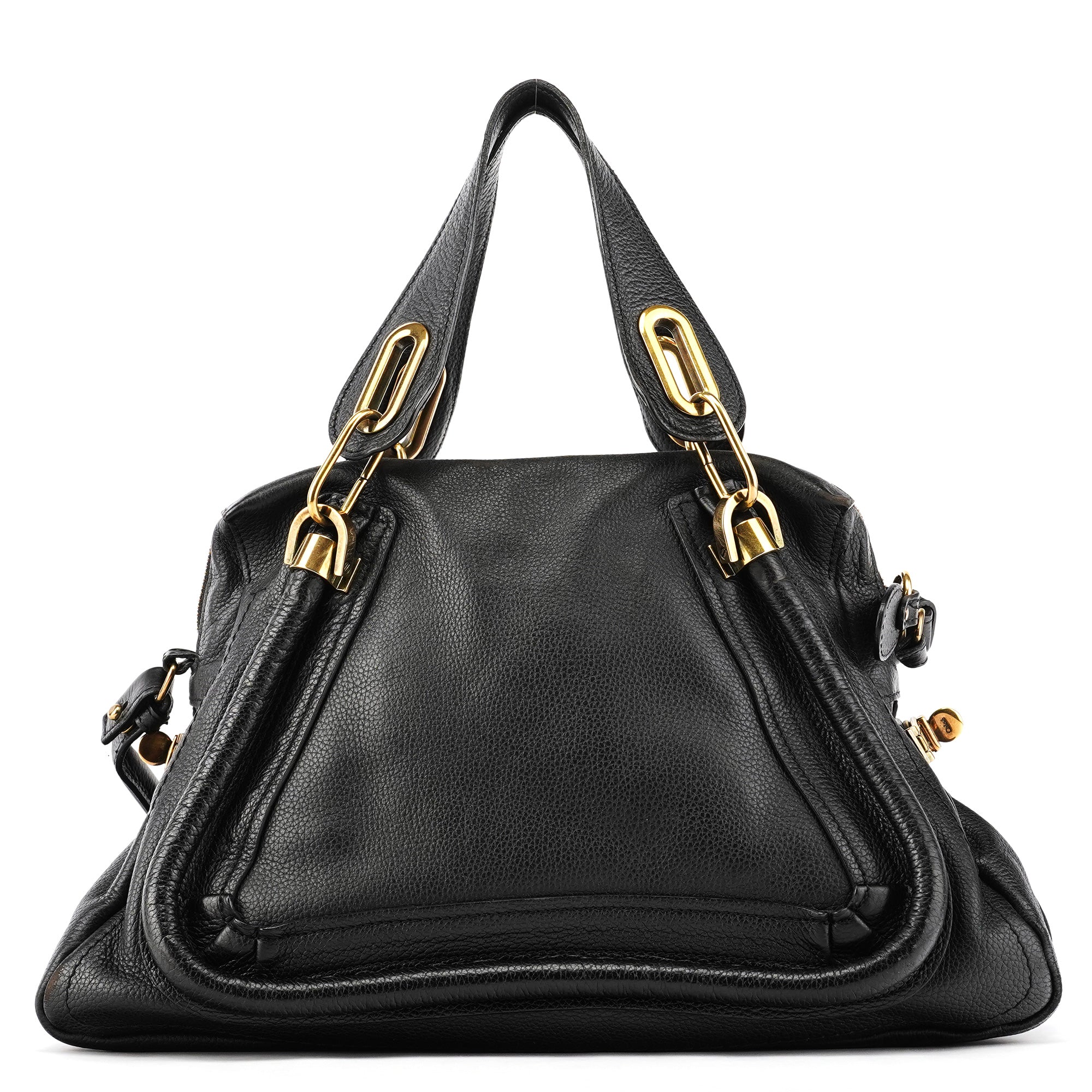 Black Leather Paraty 2-Way Bag