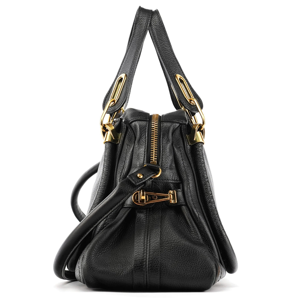Black Leather Paraty 2-Way Bag