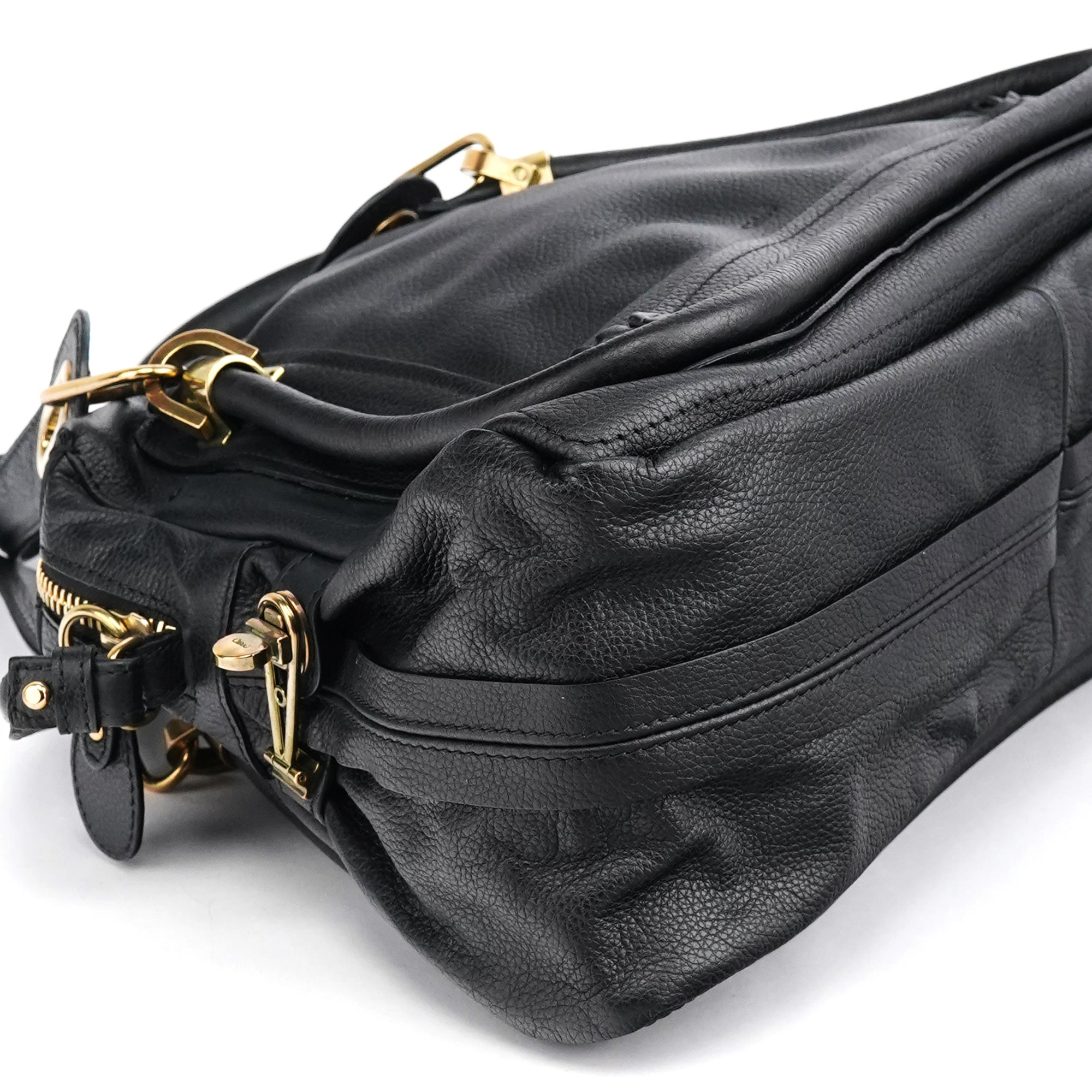 Black Leather Paraty 2-Way Bag