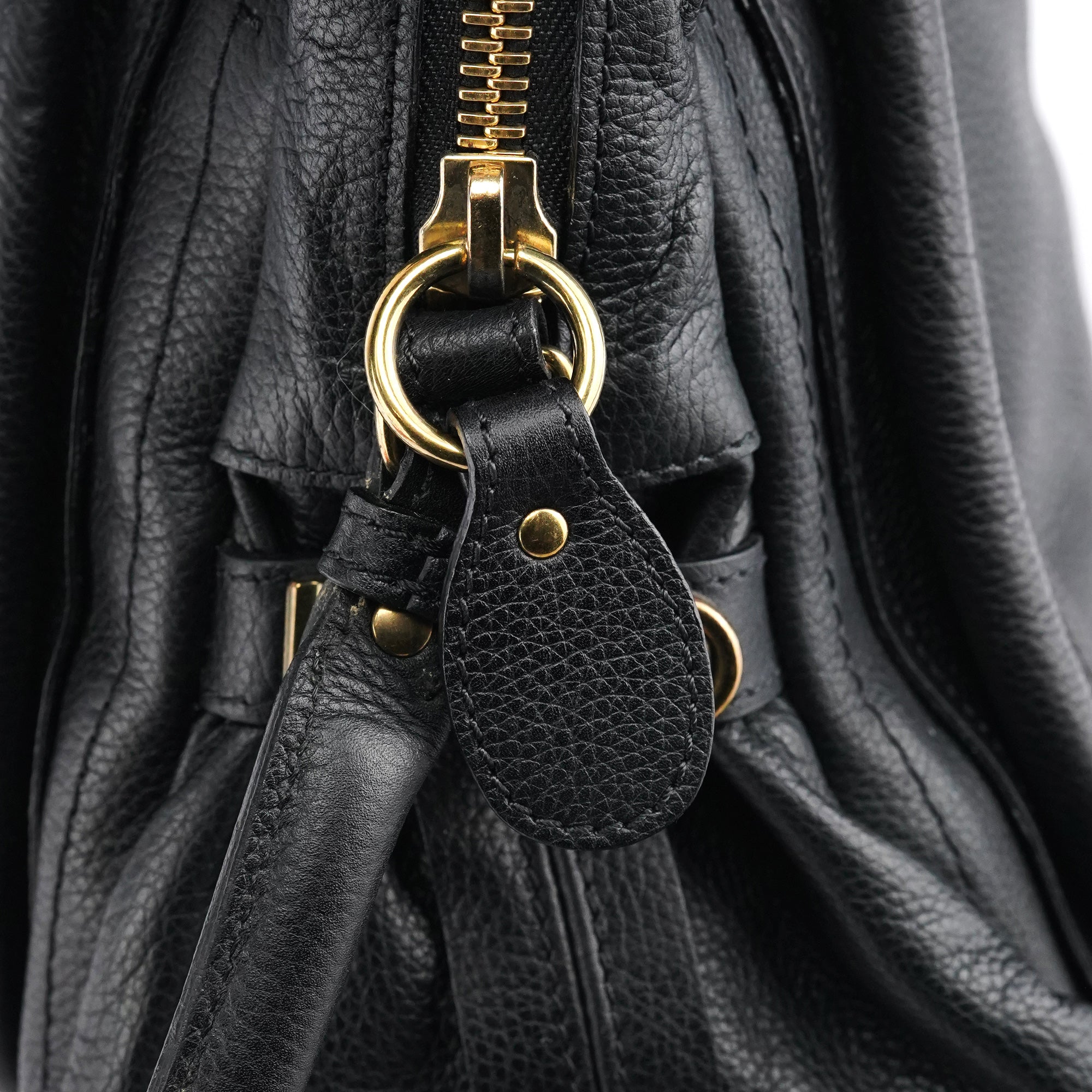 Black Leather Paraty 2-Way Bag