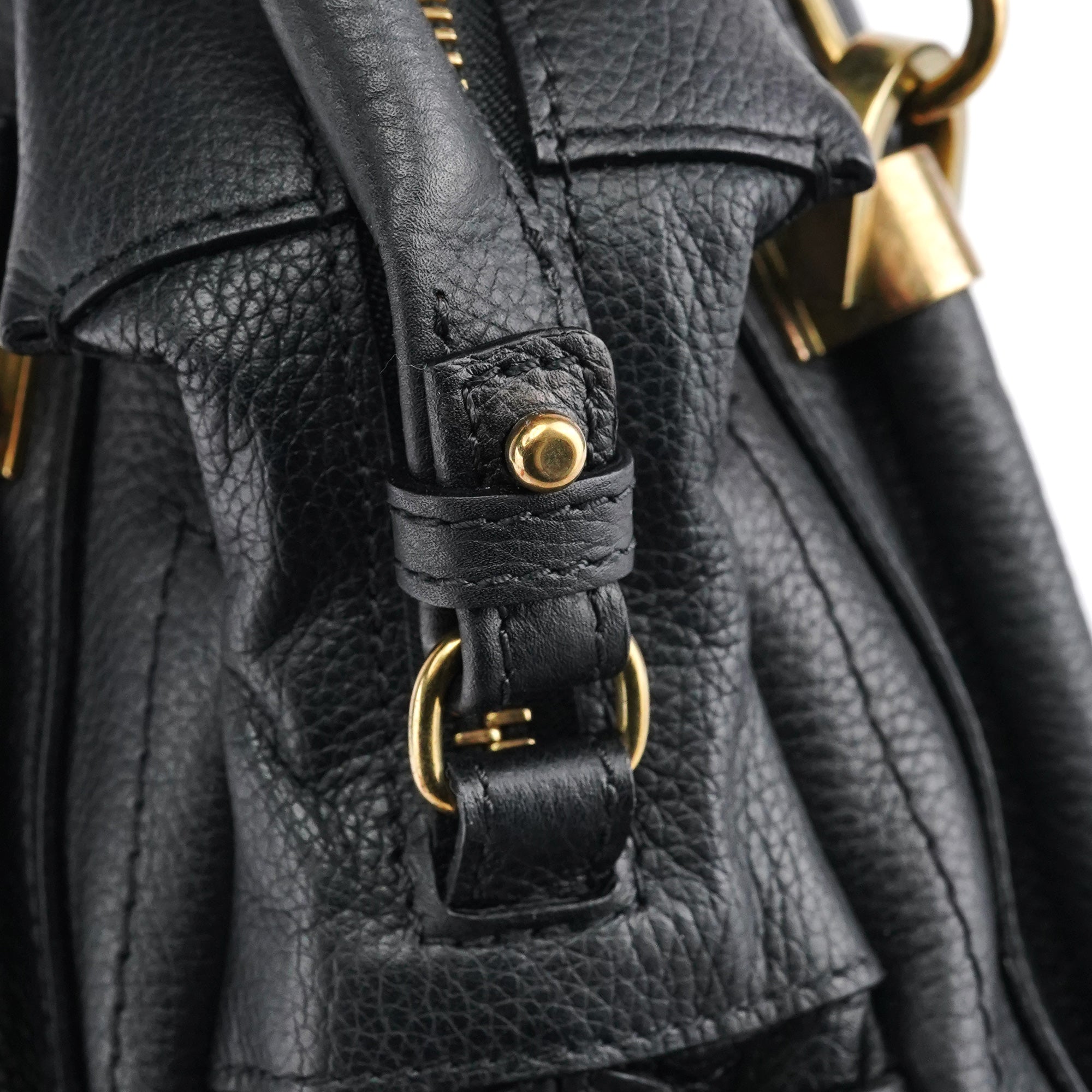 Black Leather Paraty 2-Way Bag
