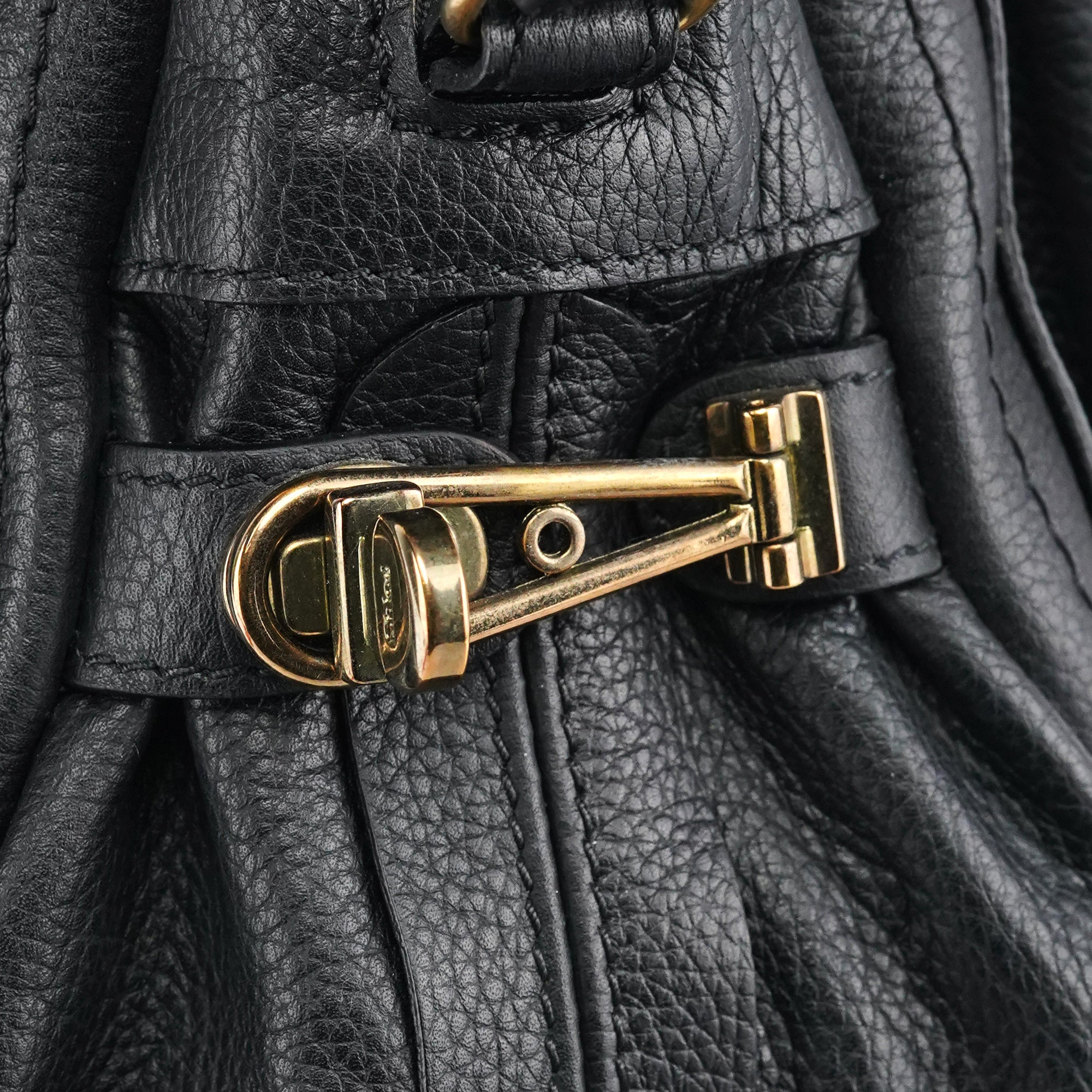 Black Leather Paraty 2-Way Bag