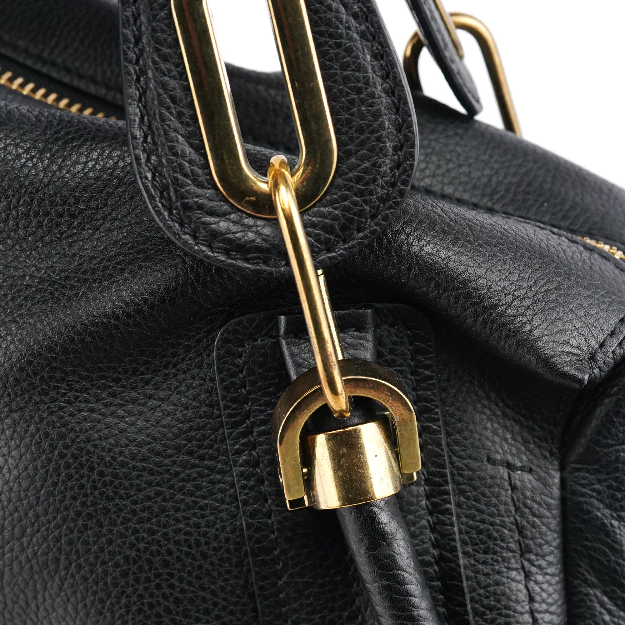 Black Leather Paraty 2-Way Bag