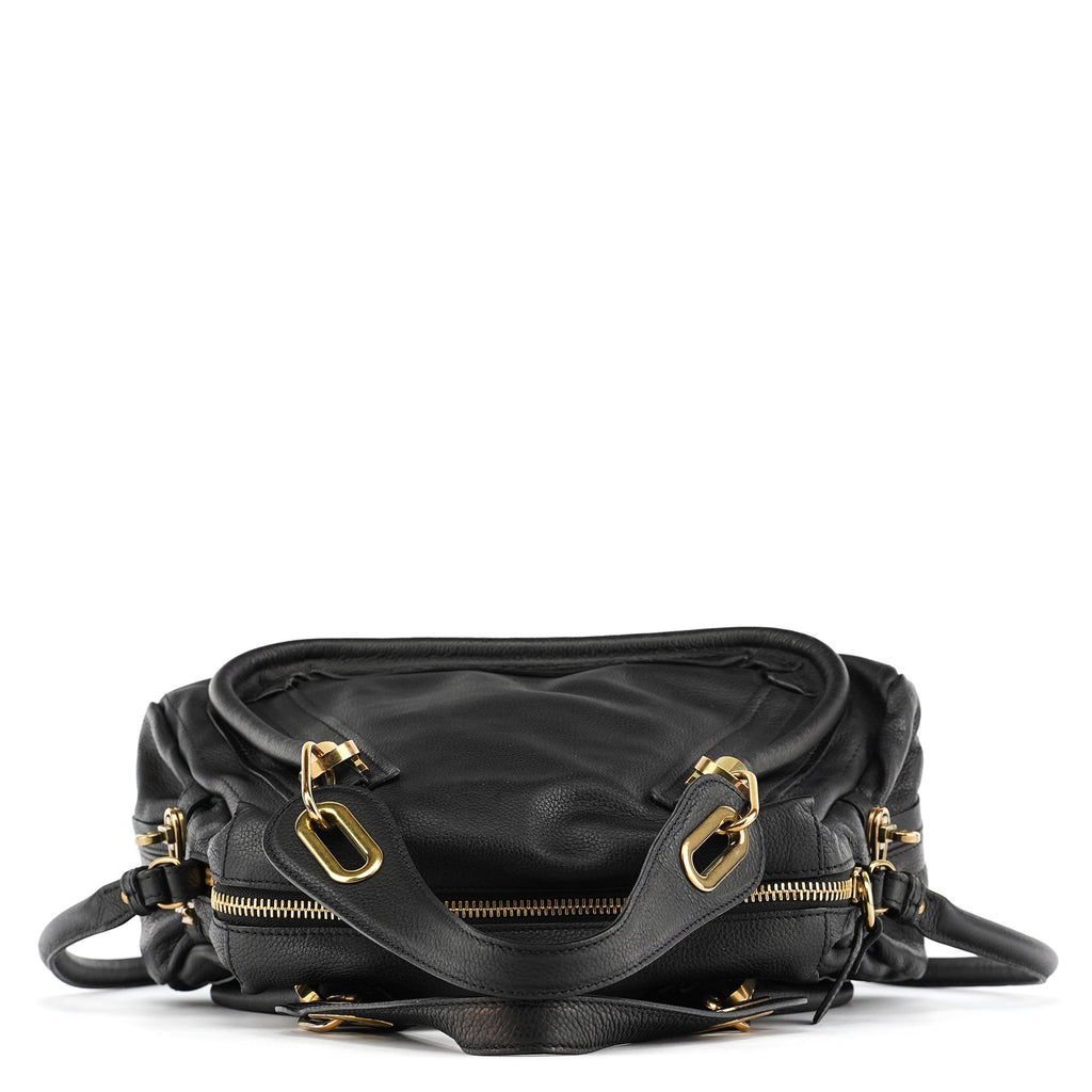Black Leather Paraty 2-Way Bag