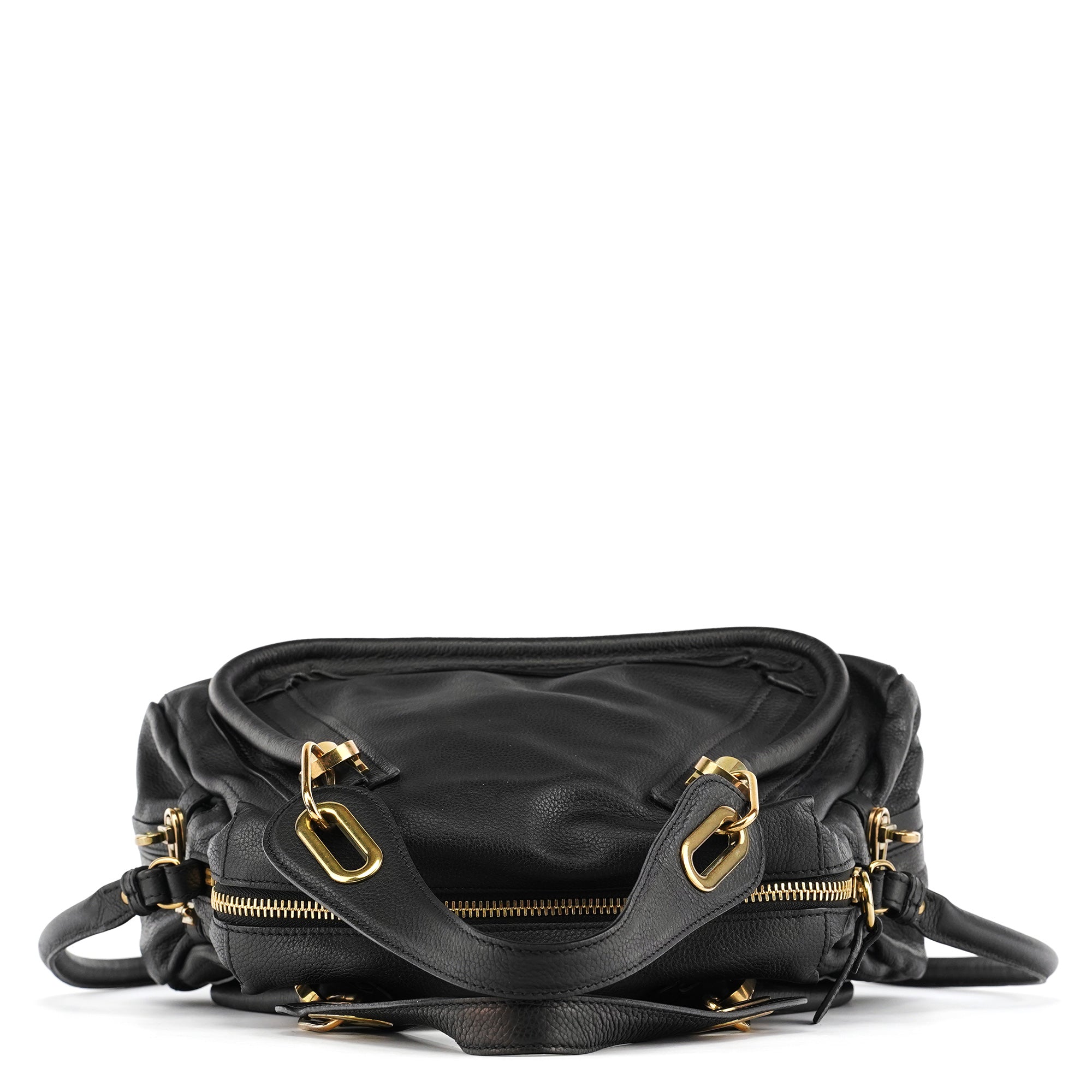 Black Leather Paraty 2-Way Bag