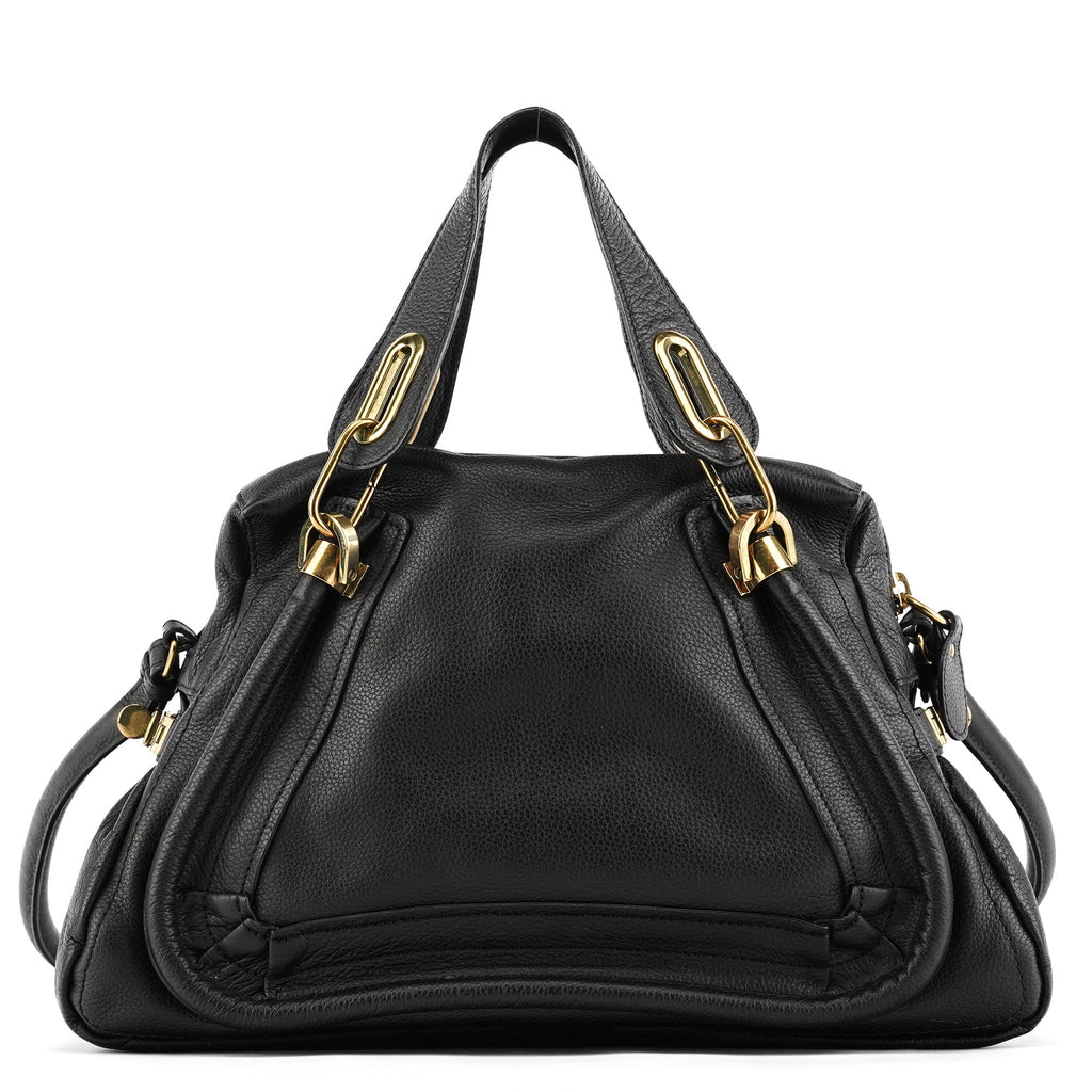 Black Leather Paraty 2-Way Bag