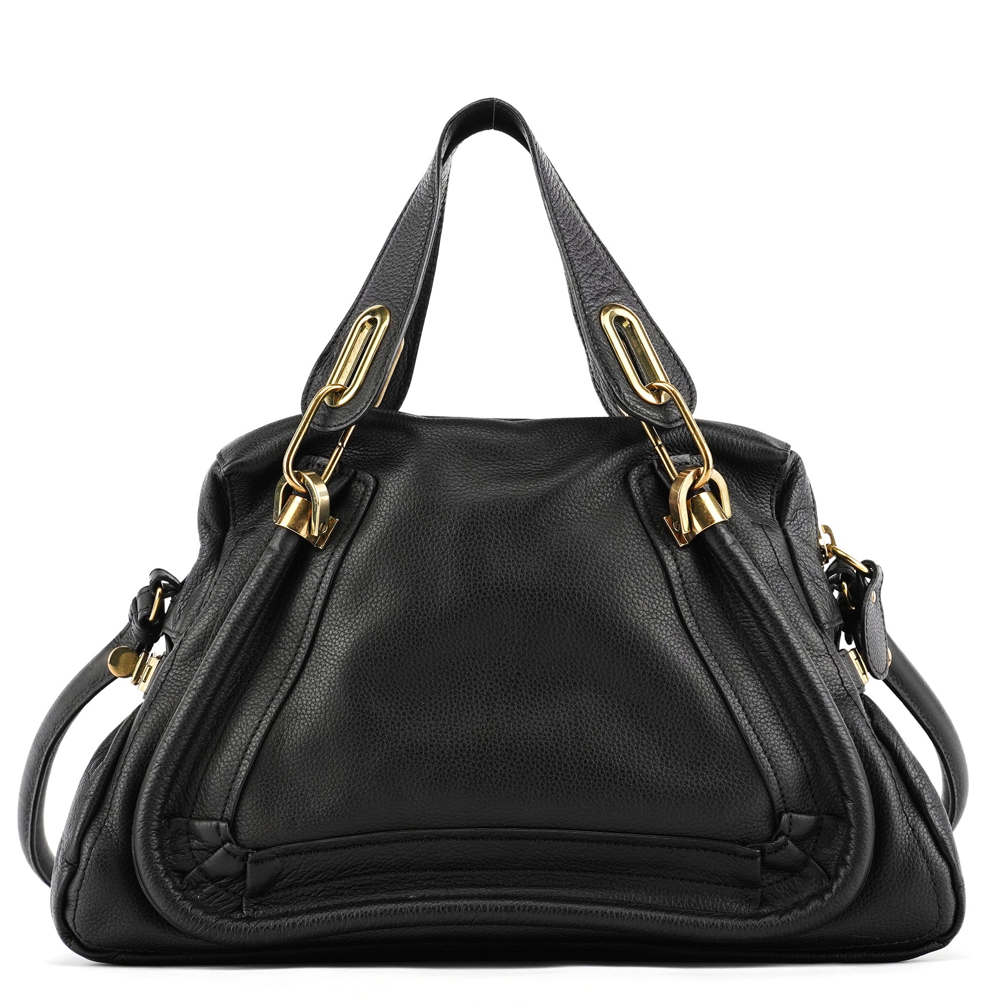 Black Leather Paraty 2-Way Bag