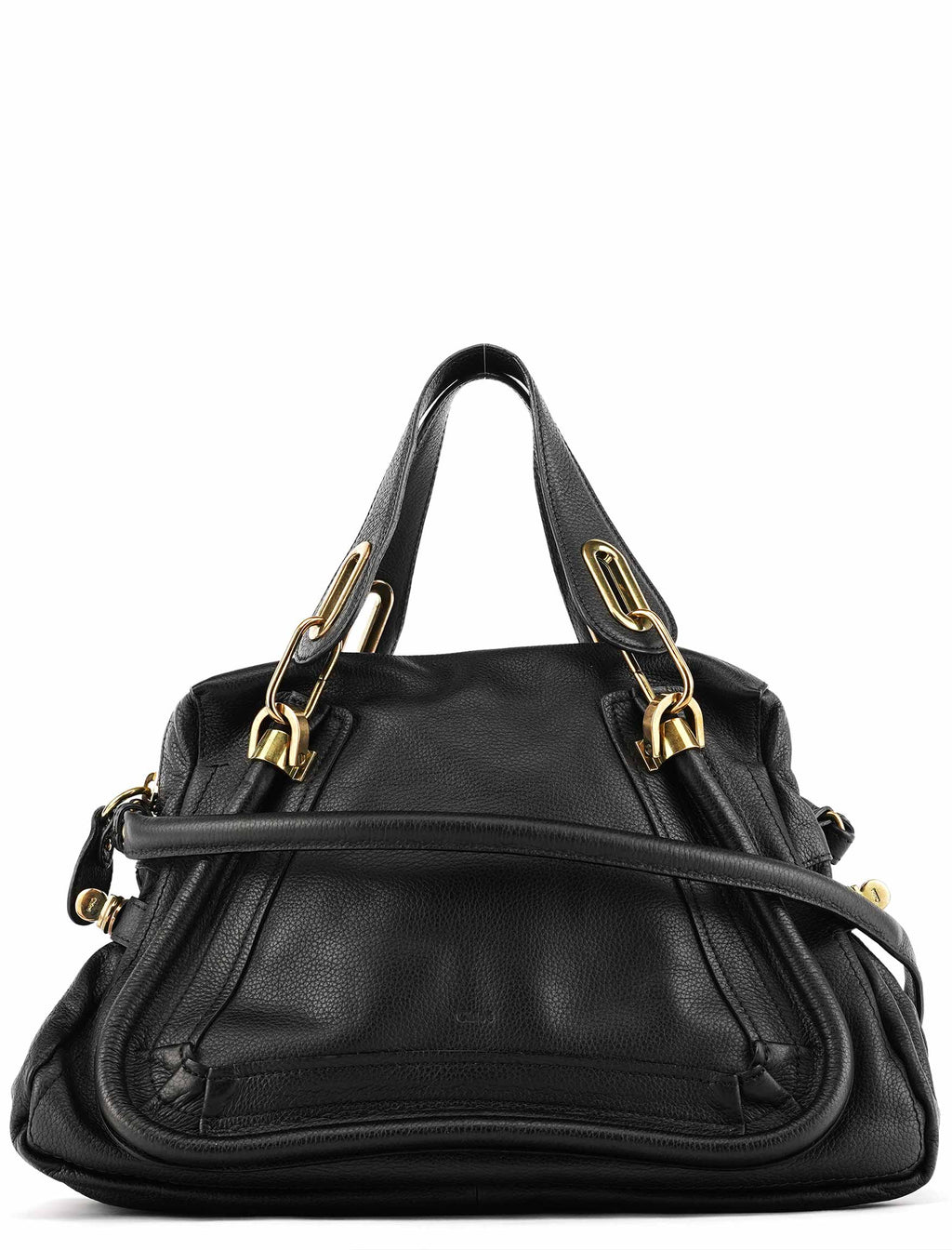 Black Leather Paraty 2-Way Bag