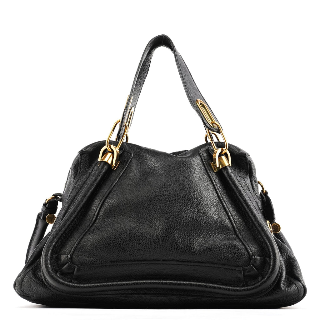 Black Leather Paraty 2-Way Bag