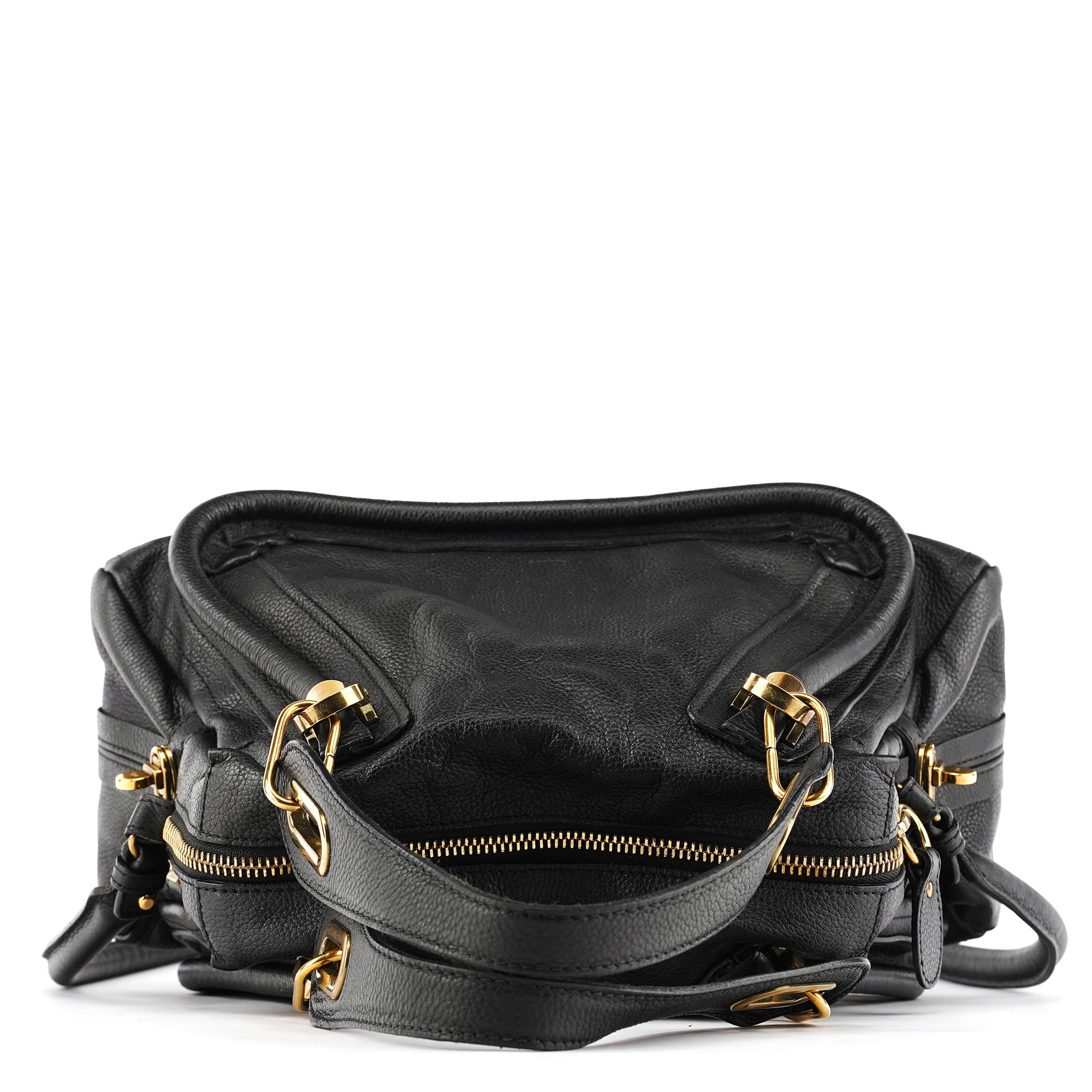 Black Leather Paraty 2-Way Bag