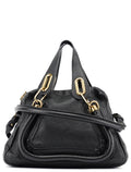 Black Leather Paraty 2-Way Shoulder Bag