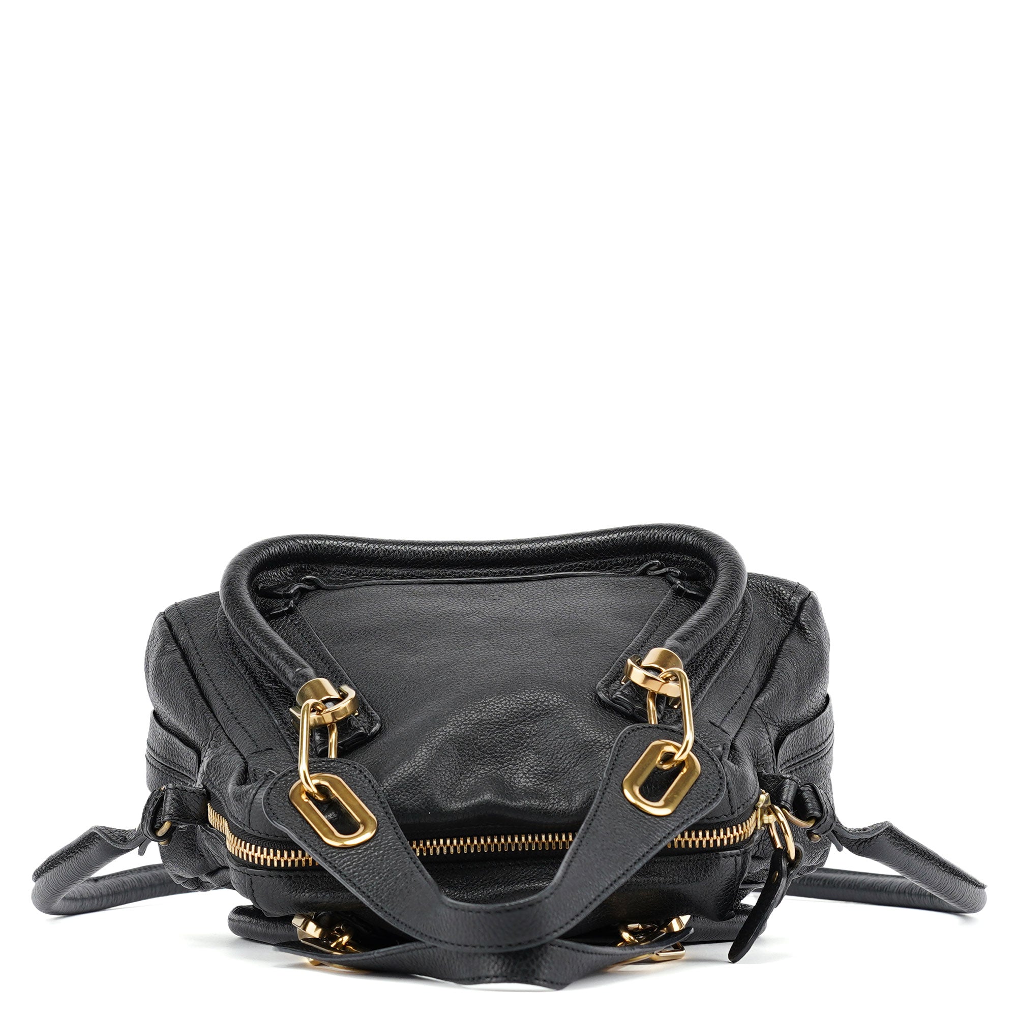 Black Leather Paraty 2-Way Shoulder Bag