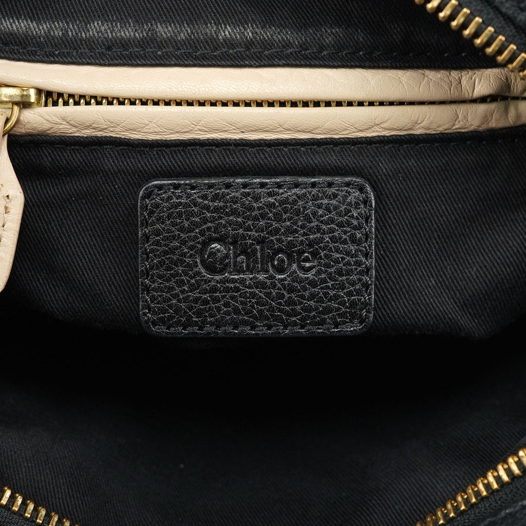Black Leather Paraty 2-Way Shoulder Bag