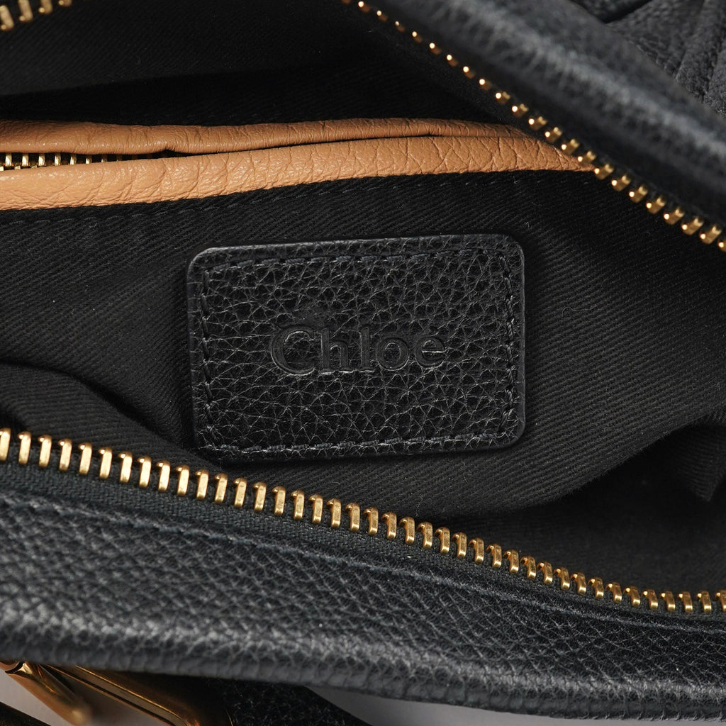 Black Leather Paraty 2-Way Shoulder Bag