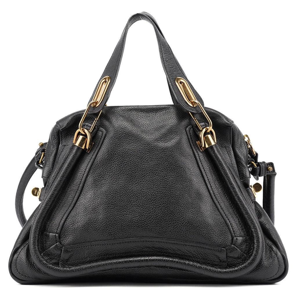 Black Leather Paraty 2-Way Shoulder Bag