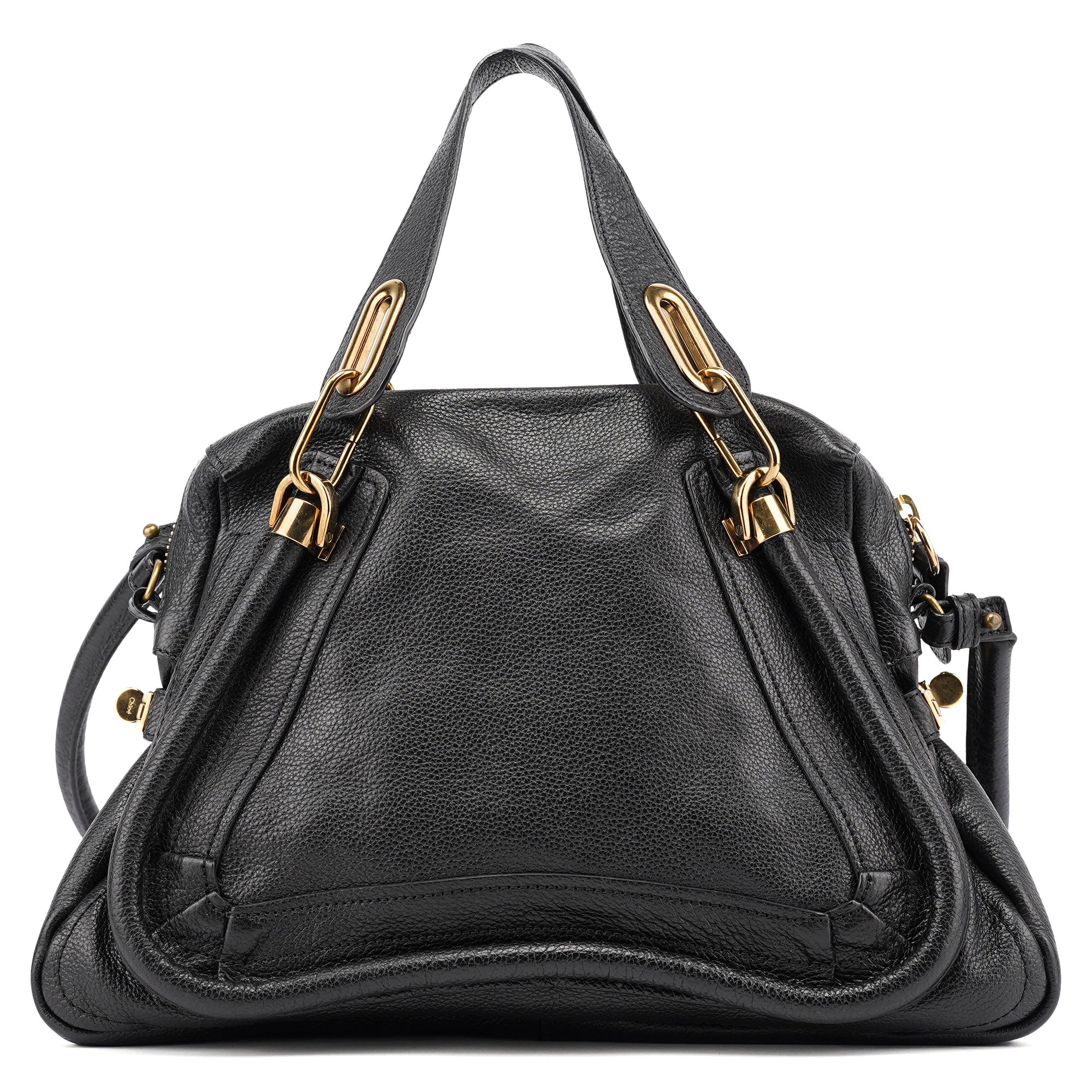 Black Leather Paraty 2-Way Shoulder Bag