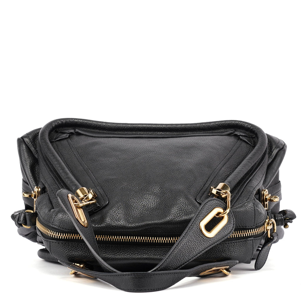 Black Leather Paraty 2-Way Shoulder Bag