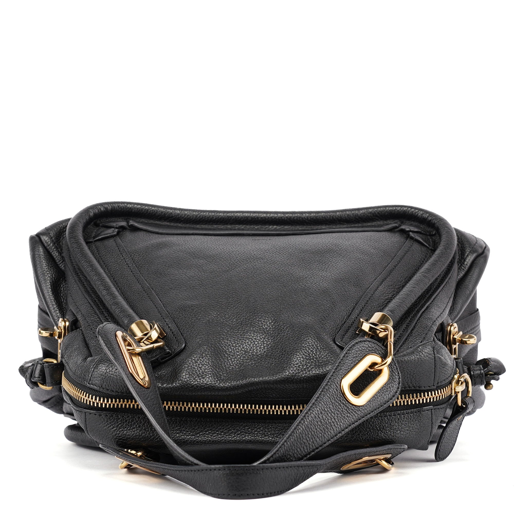 Black Leather Paraty 2-Way Shoulder Bag
