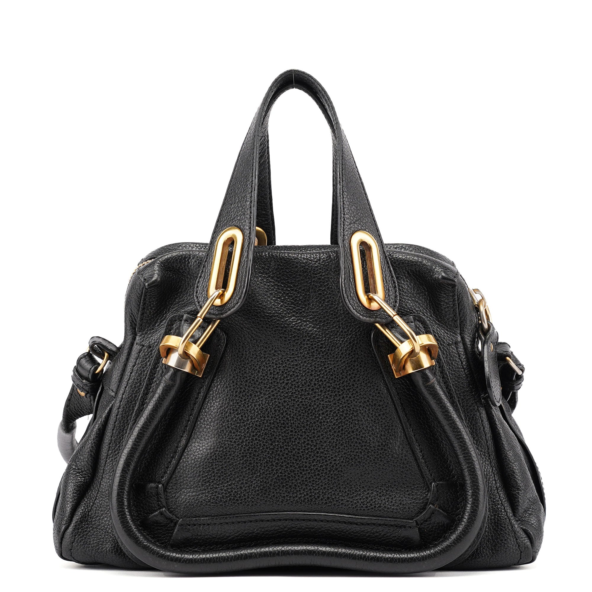 Black Leather Paraty 2-Way Shoulder Bag